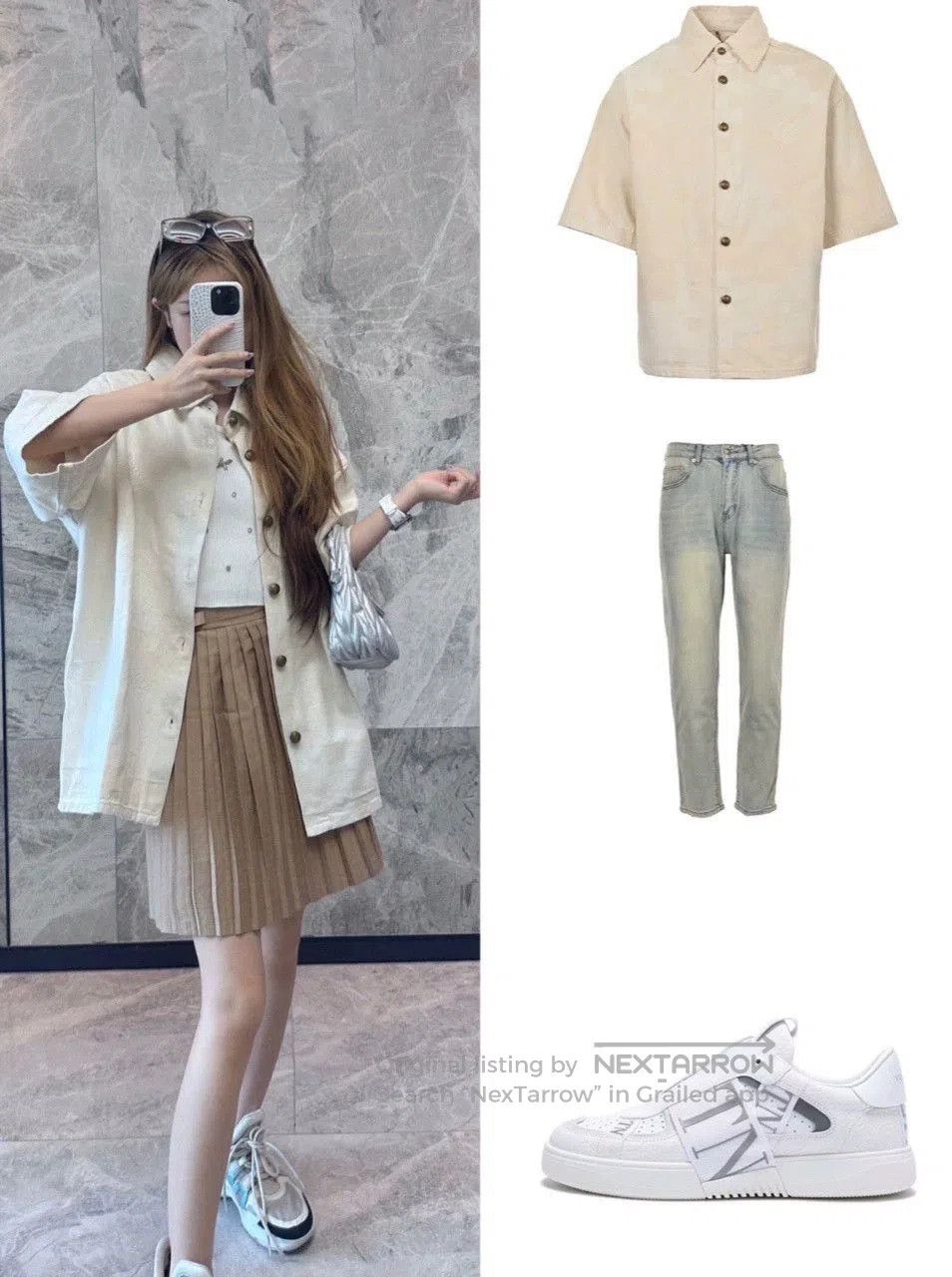 Bottega Veneta Bottega Veneta Beige Linen Short Sleeve Shirt. Size L / US 10 / IT 46 - 9 Thumbnail