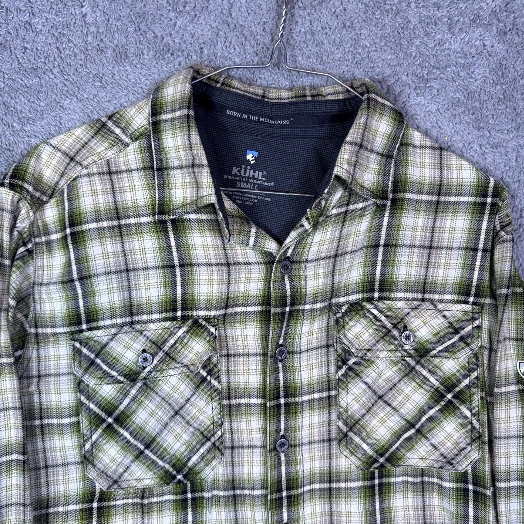 Vintage VINTAGE? No. Kuhl Flannel Shirt Mens S Green Long Sleeve Hike Outdoor Workwear Shirt Button-Up Cotton Flannel Pockets Outdoors Casual Mens Size US S / EU 44-46 / 1 - 4 Thumbnail