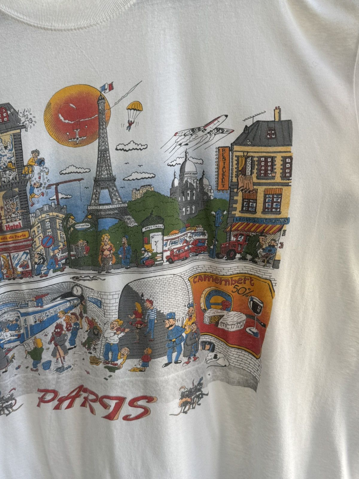 Vintage Vintage Paris Comics T-shirt Size US XL / EU 56 / 4 - 3 Thumbnail