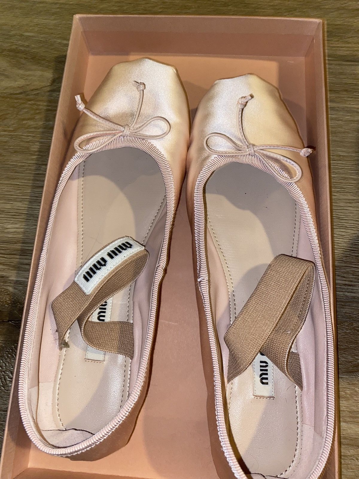 Miu Miu Pink Miu Miu Ballet Flats With Bow Detail Size US 7.5 / IT 37.5 - 7 Thumbnail
