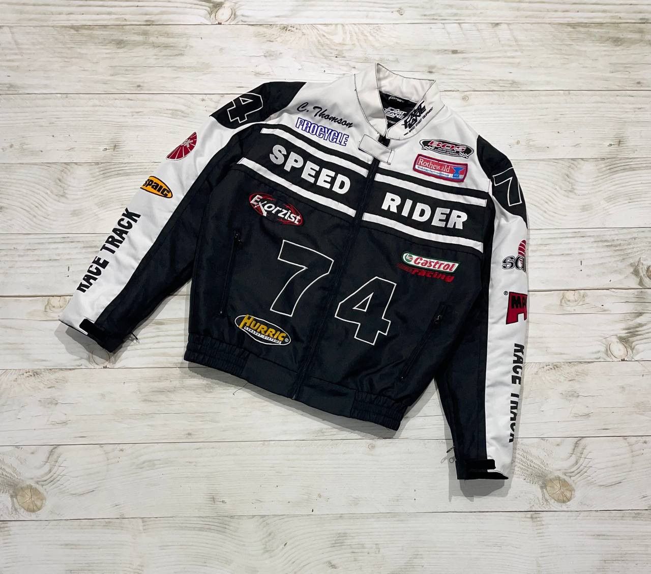 Vintage Vintage Speed Rider Moto Racing Jacket Nascar Y2K Procycle ...