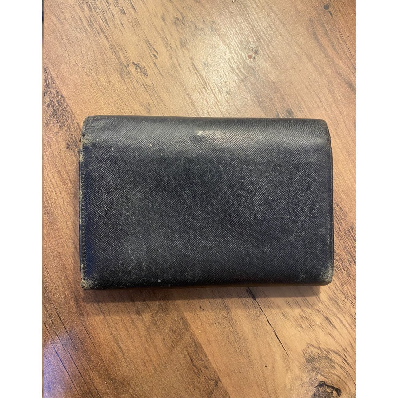 Prada PRADA Compact Wallet Nero Saffiano Triangle Size ONE SIZE - 3 Thumbnail