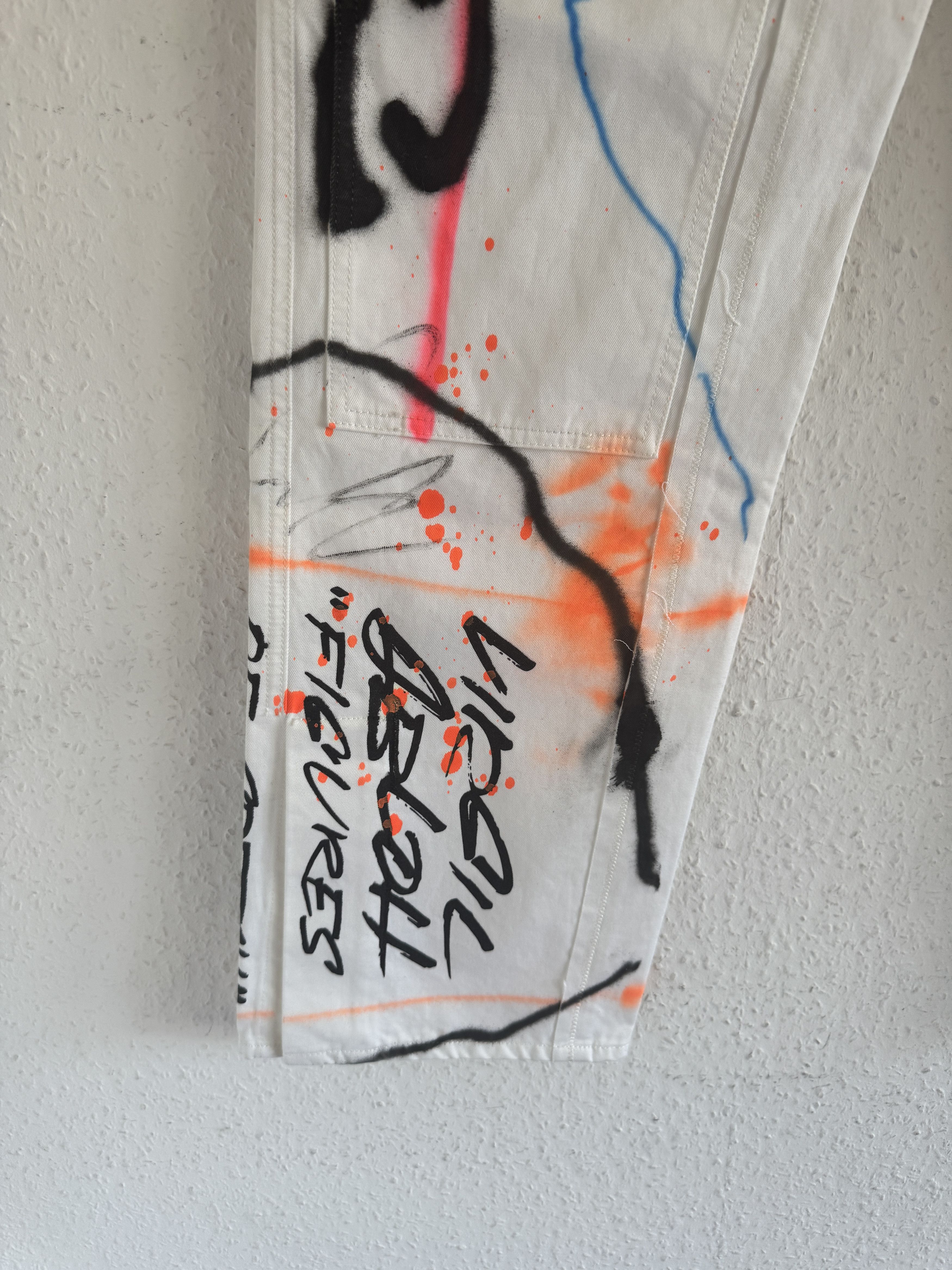 Futura × Off-White Futura spraypaint carpenter pants Size US 30 / EU 46 - 4 Thumbnail