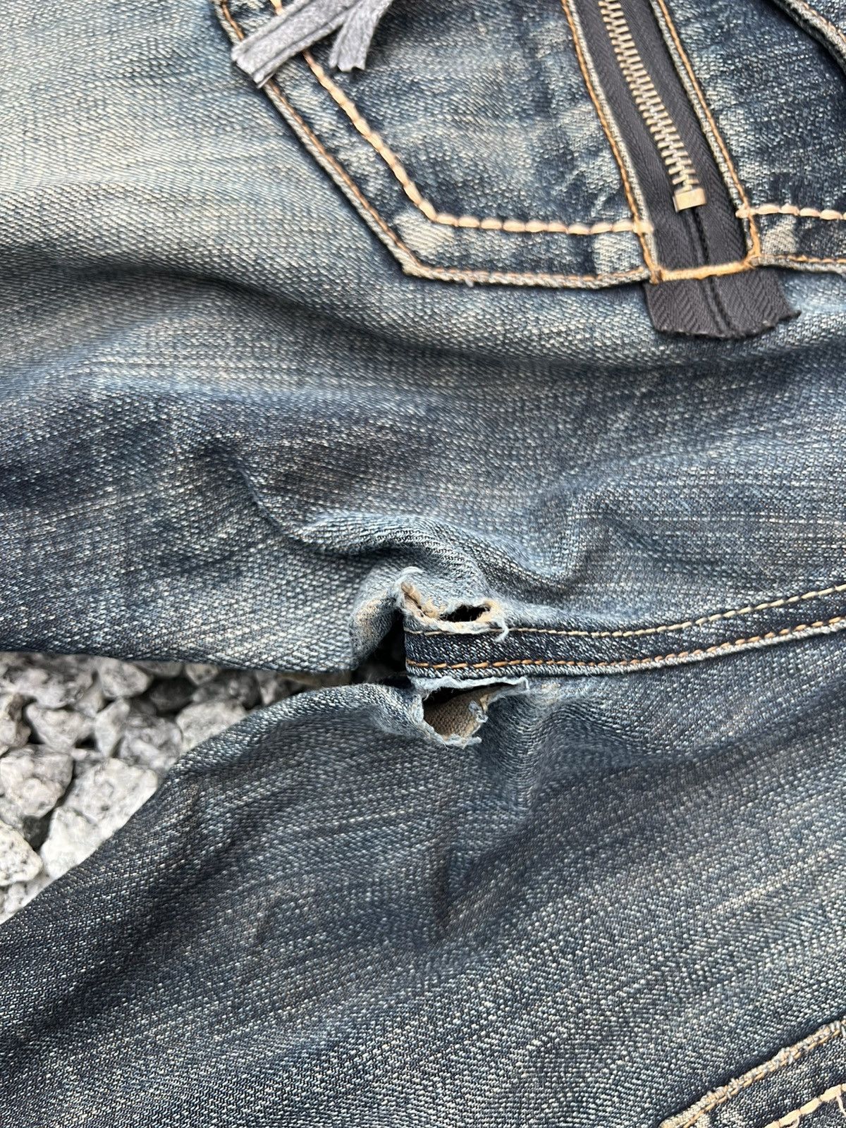 If Six Was Nine Japanese Brand Oririn Claw Jean Size US 35 - 22 Thumbnail