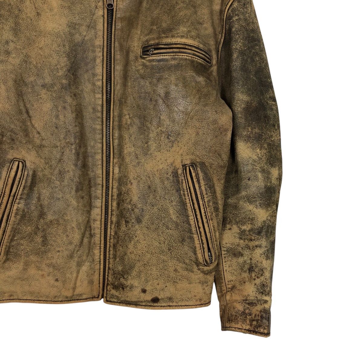 Japanese Brand 📌Vintage True Leather Biker Jacket On Time Road Master Rare Size US L / EU 52-54 / 3 - 6 Thumbnail
