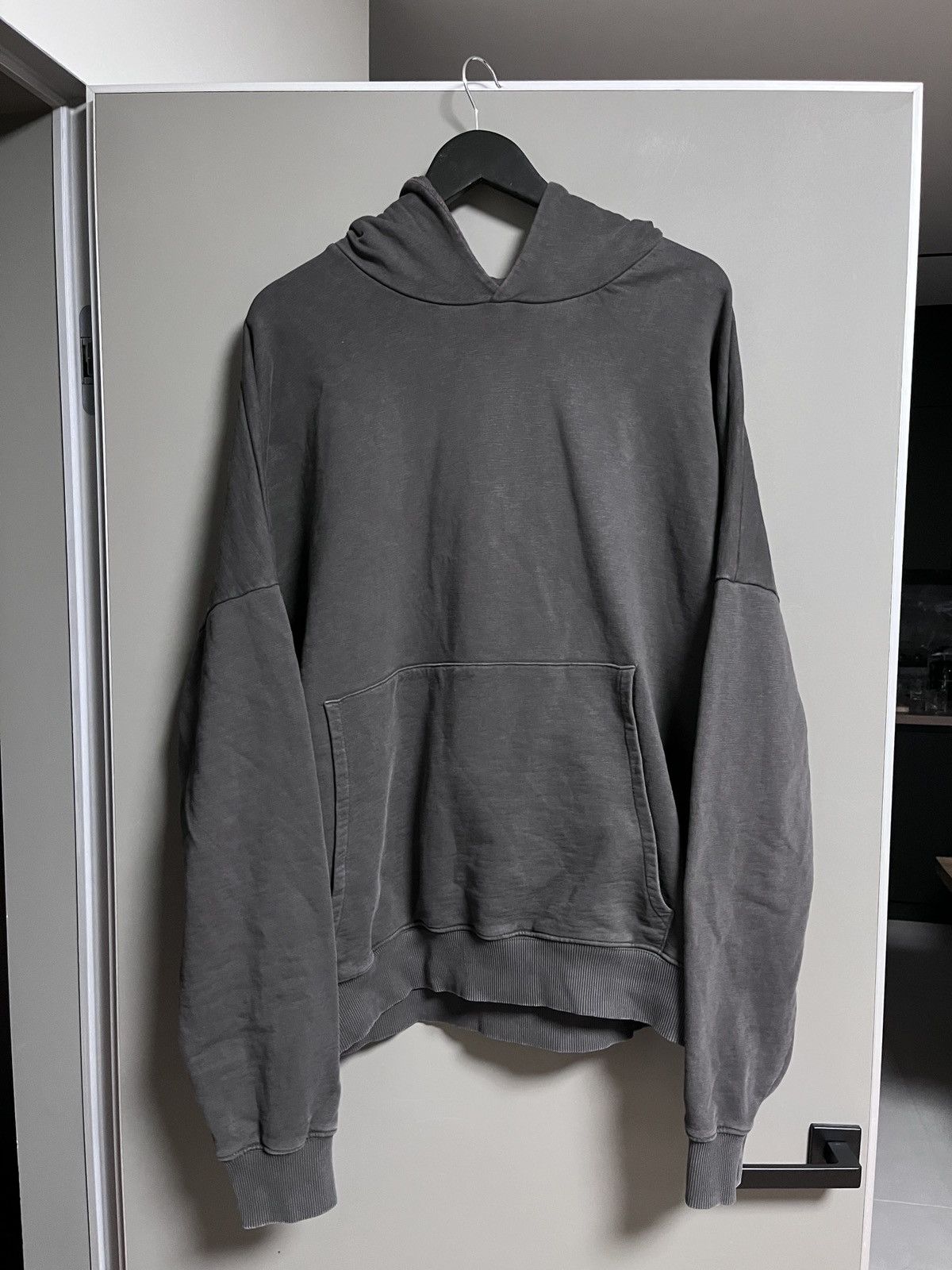 image of Avant Garde Gray Hobo Oversized Yeezy Style Hoodie in Grey, Men's (Size XL)