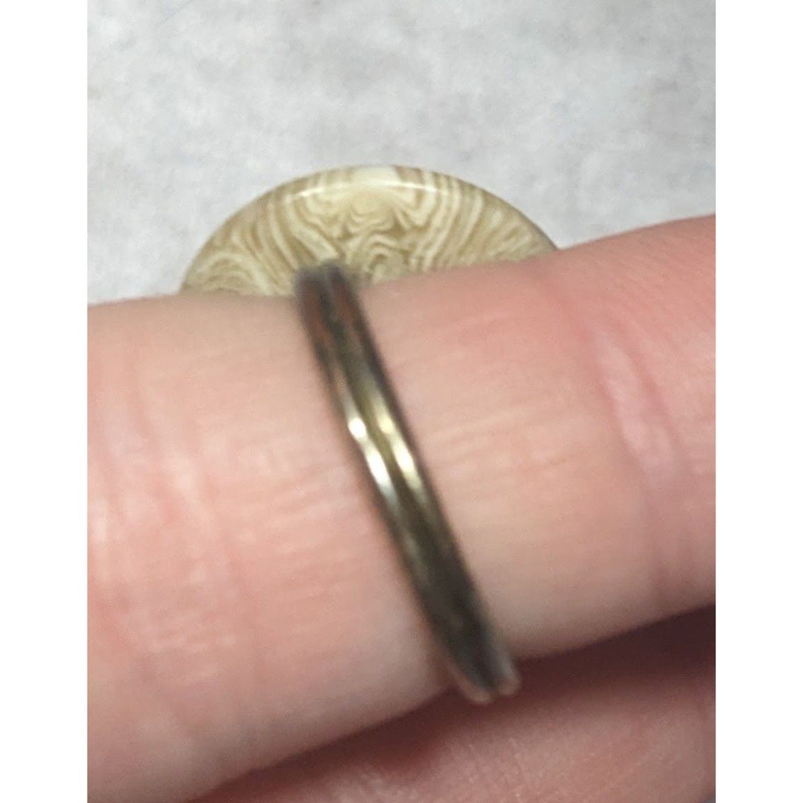 Other Handmade Upcycled Tan Button Ring Size 6 Size ONE SIZE - 10 Thumbnail