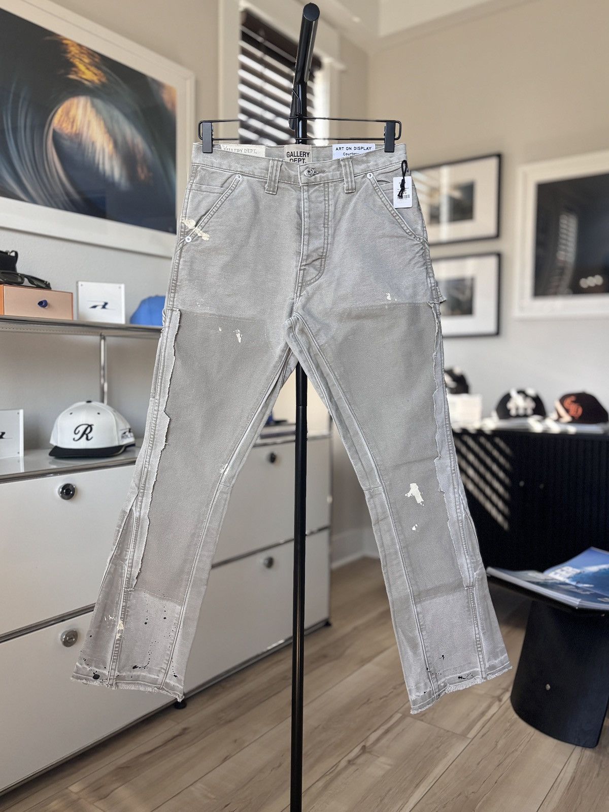 Gallery Dept. 32 X 36 PAINTER CEMENT CARPENTER FLARE DENIM PANTS Size US 32 / EU 48 - 1 Thumbnail