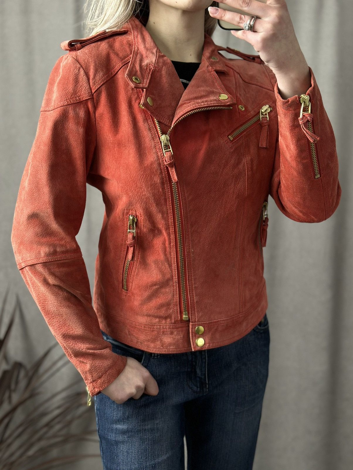 Just Cavalli Vintage Leather Suede Jacket Avantgarde Diesel Cropped Y2k Size M / US 6-8 / IT 42-44 - 1 Thumbnail