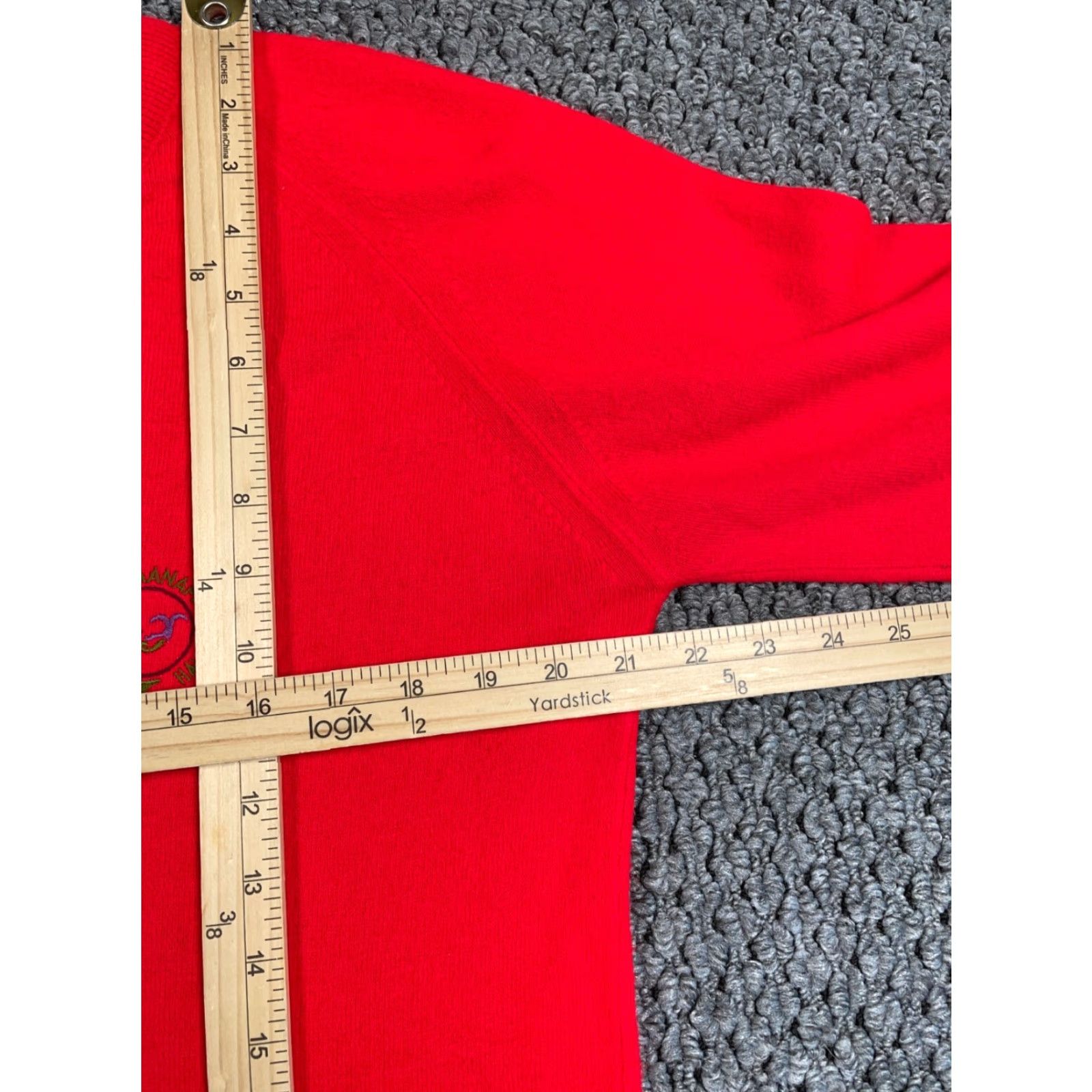 Vintage VINTAGE 70s Royal Kaanapali Wool V-Neck Sweater Adult Medium Red Embroidered Retro Mens Size US M / EU 48-50 / 2 - 6 Thumbnail