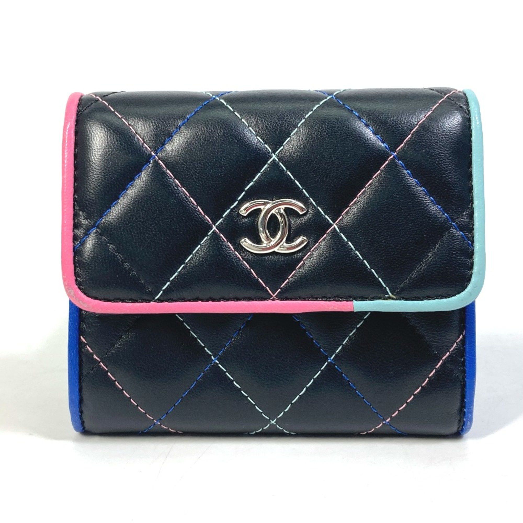 Chanel Chanel CC Mark Compact wallet Trifold wallet Black SilverHardware Size ONE SIZE - 1 Thumbnail