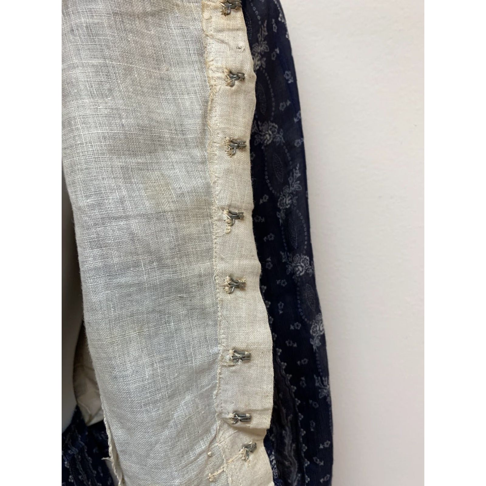 Vintage VINTAGE Antique Victorian Edwardian Dress & Top Skirt Set Long Prairie Skirt Corset Top XS/S Blue Prairie Size 4XL / US 24-26 - 7 Thumbnail