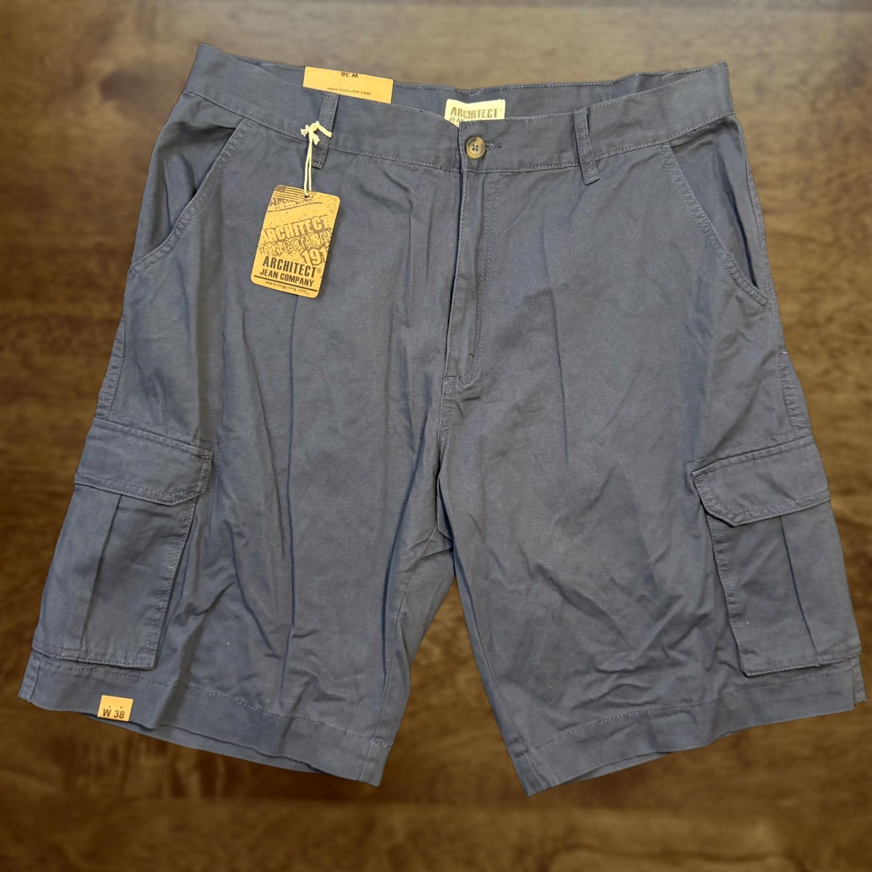 Architect Architect Jean Company Cargo Shorts Mens 38 Blue Cotton Utility Pockets Summer Size US 38 / EU 54 - 1 Thumbnail