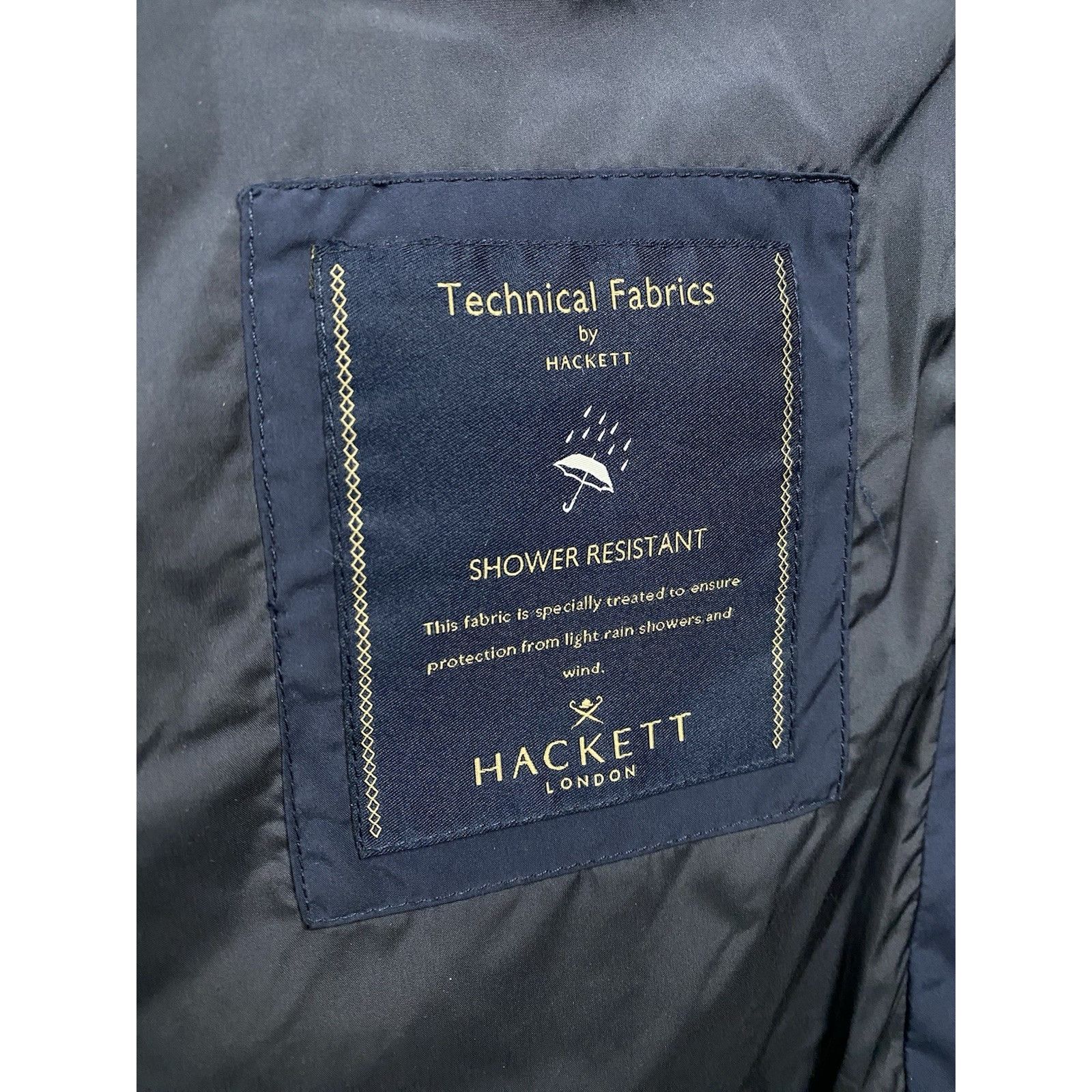 Hackett Hackett London Men's Blue Quilted Lined Insulated Waterproof Size US XL / EU 56 / 4 - 11 Thumbnail