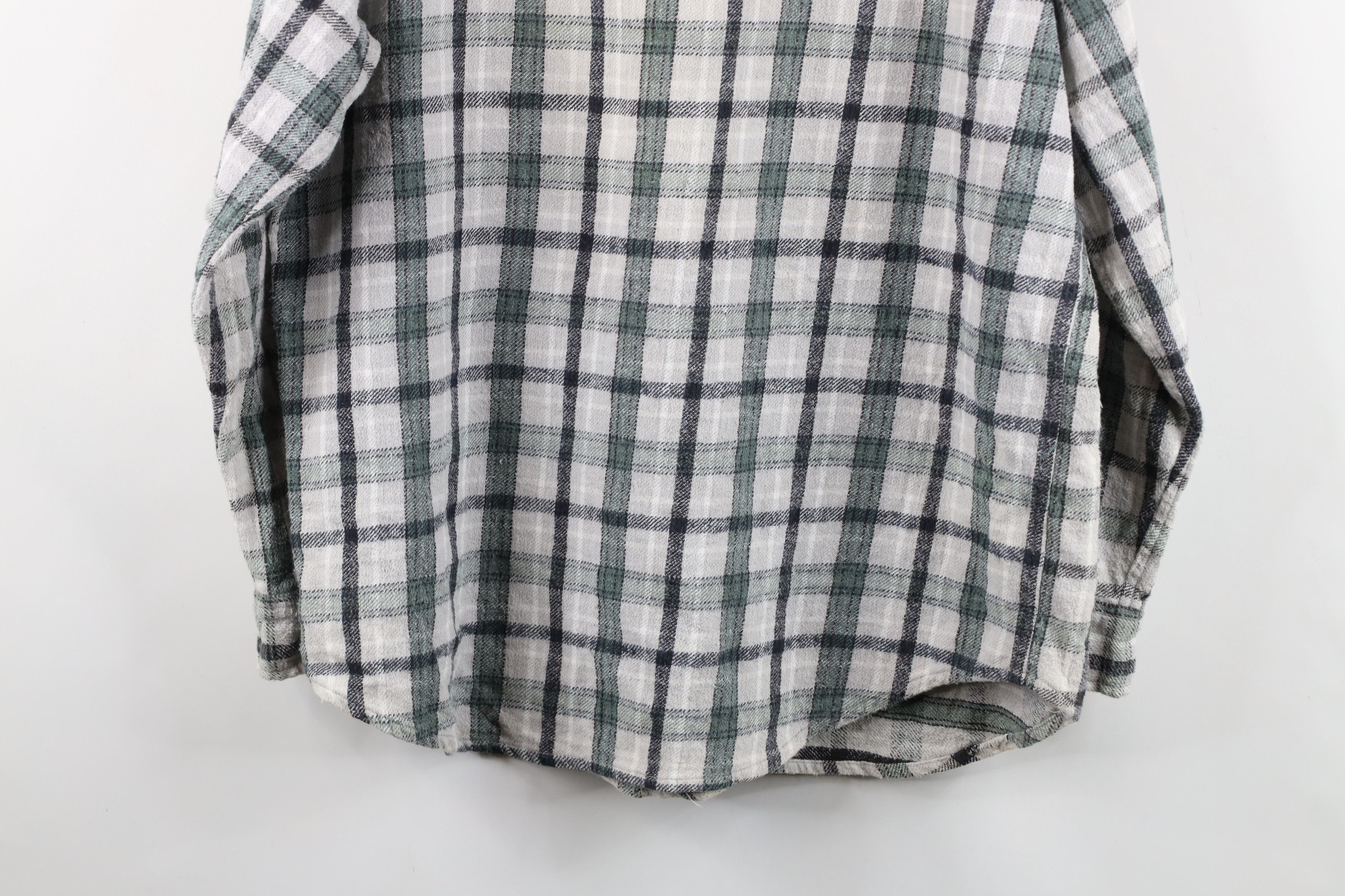 Vintage Vintage 90s Streetwear Flannel Collared Button Shirt Size US L / EU 52-54 / 3 - 14 Thumbnail