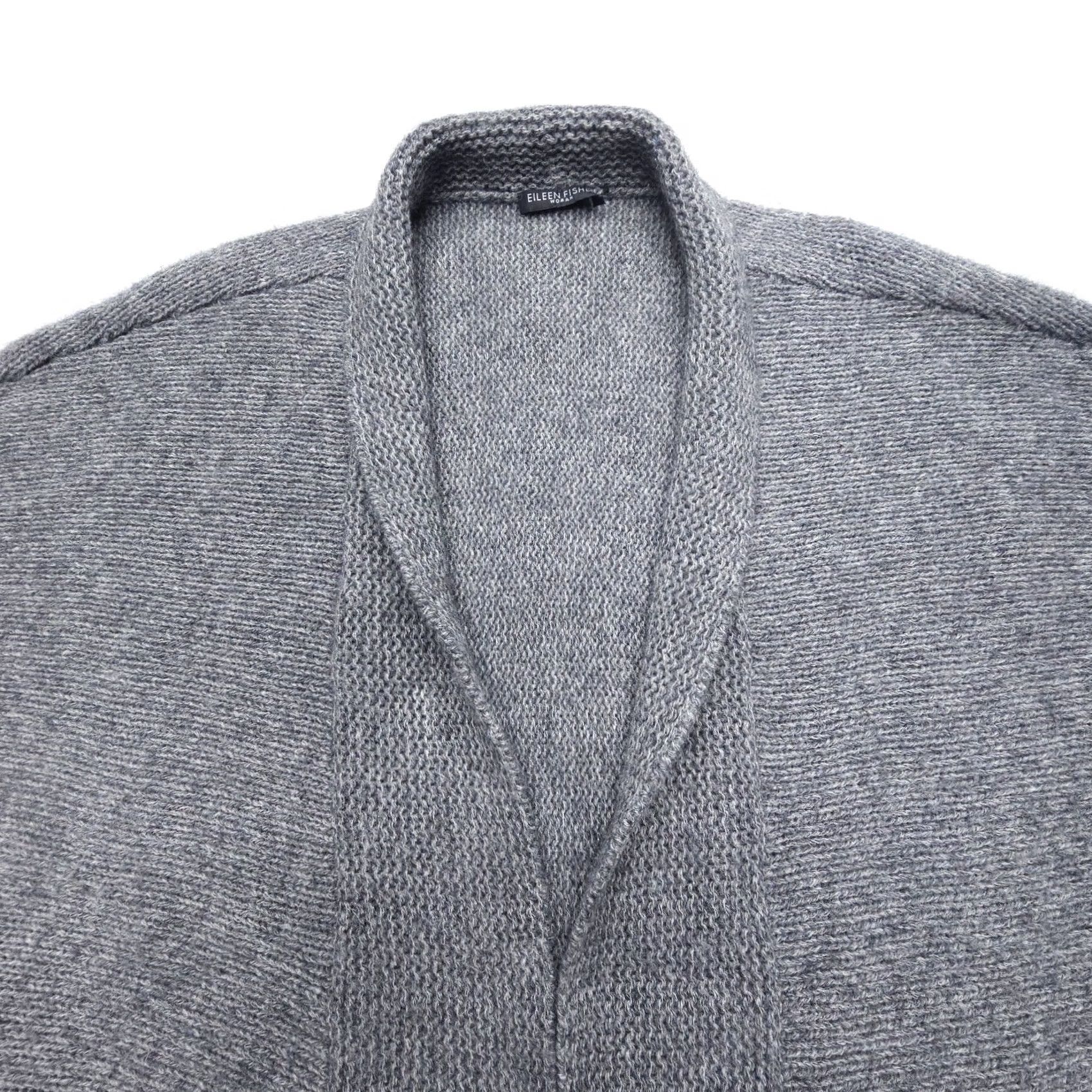 Eileen Fisher Eileen Fisher Cardigan Womens L Alpaca Wool Blend Open Shawl Chunky Knit Casual Sleeve 3/4 Fashion Fastenerless Open Pockets NecklaceNotIncluded Size L / US 10 / IT 46 - 5 Thumbnail