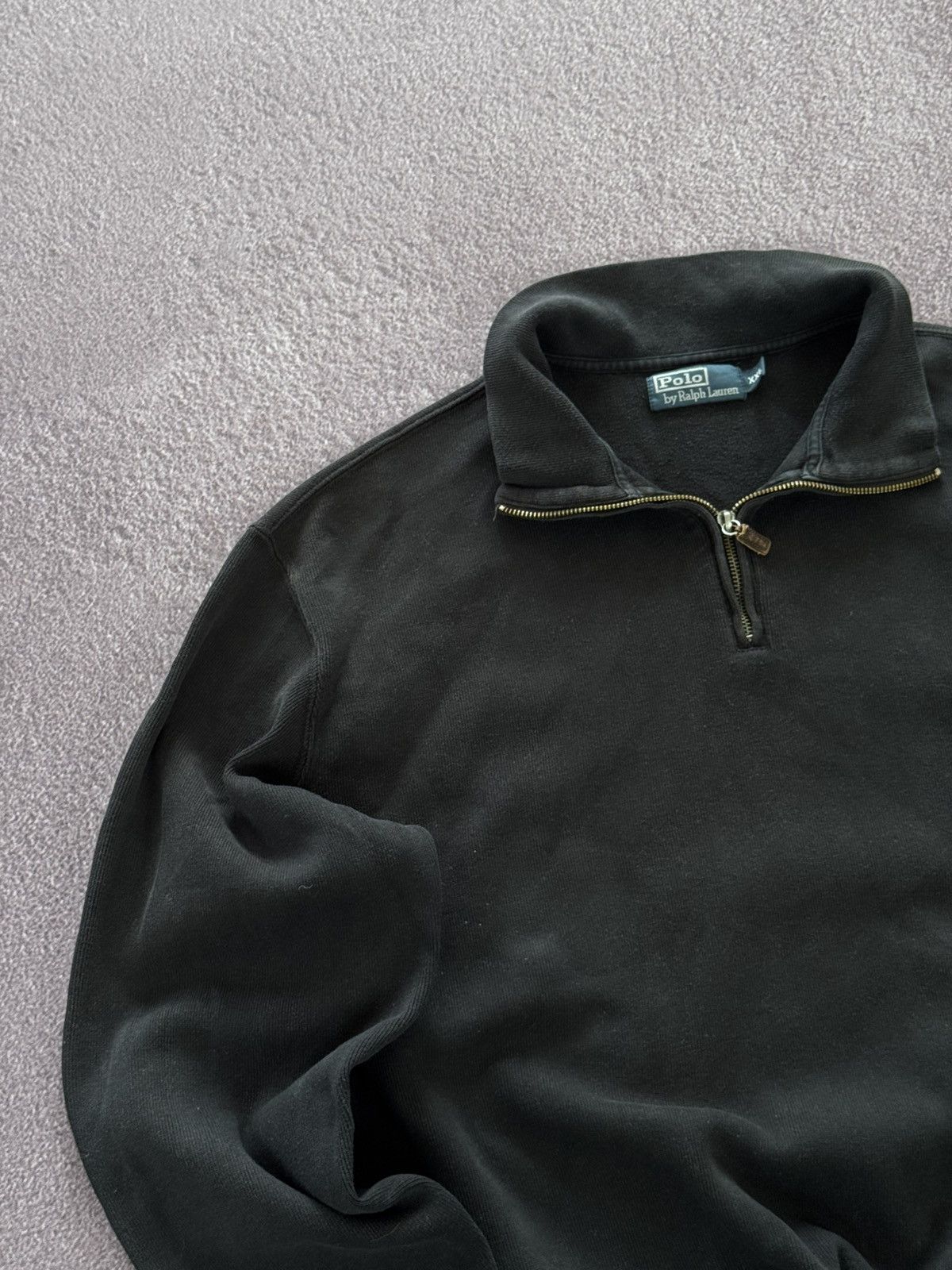Polo Ralph Lauren Vintage Polo Ralph Lauren Distressed 1/3 Zip Sweater Size US XXL / EU 58 / 5 - 4 Thumbnail