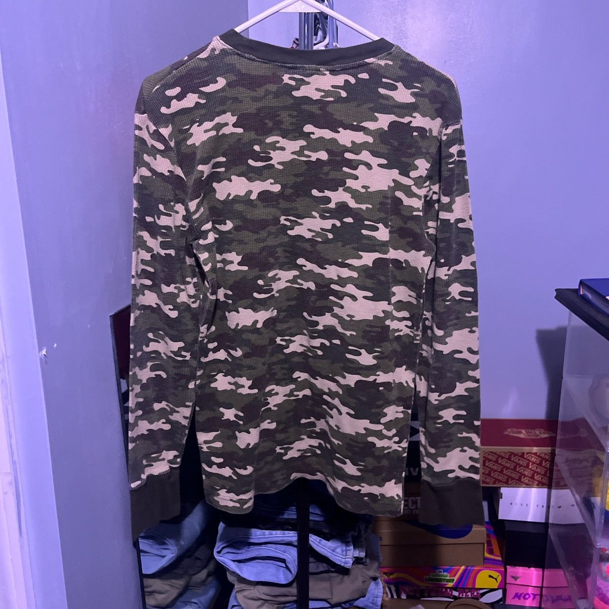 Joe Boxer Vintage Y2K Camouflage Thermal Shirt Size US S / EU 44-46 / 1 - 2 Thumbnail