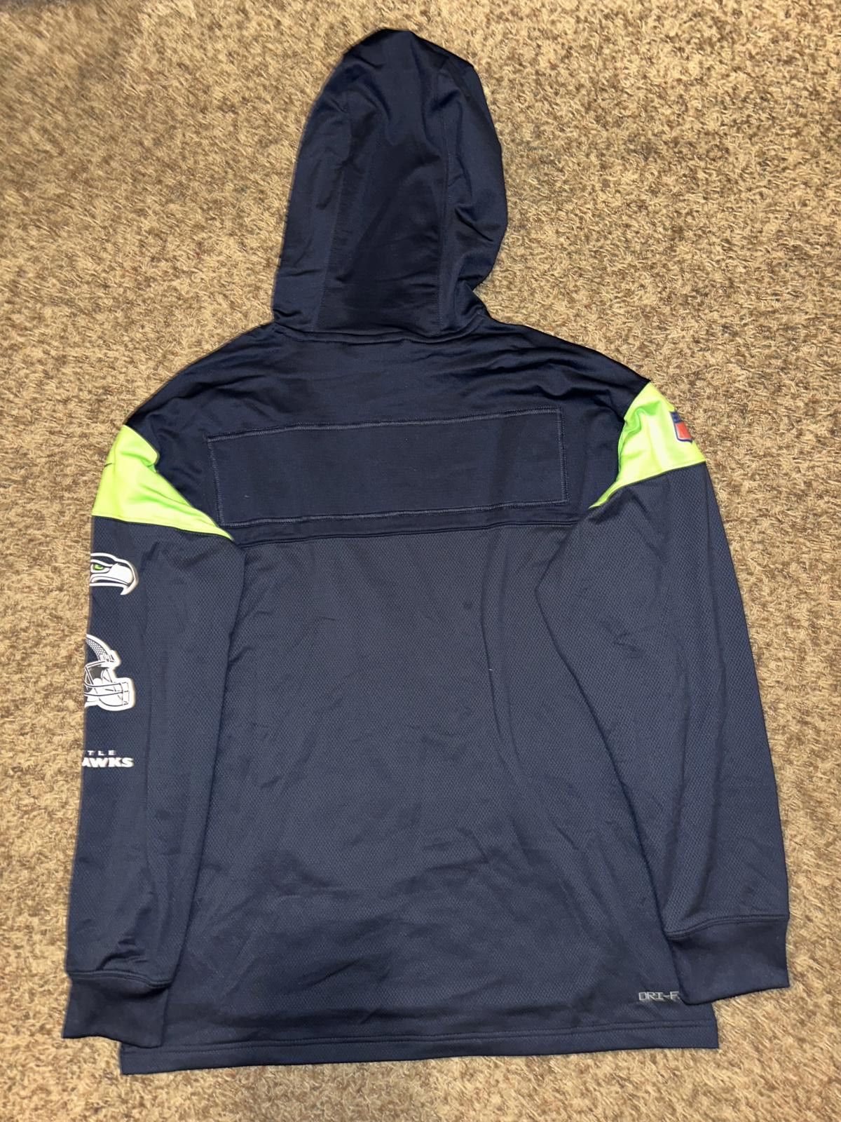Nike Nike Men’s College Navy Seattle Seahawks Sideline Athletic Arch Pullover Hoodie Size US M / EU 48-50 / 2 - 9 Thumbnail