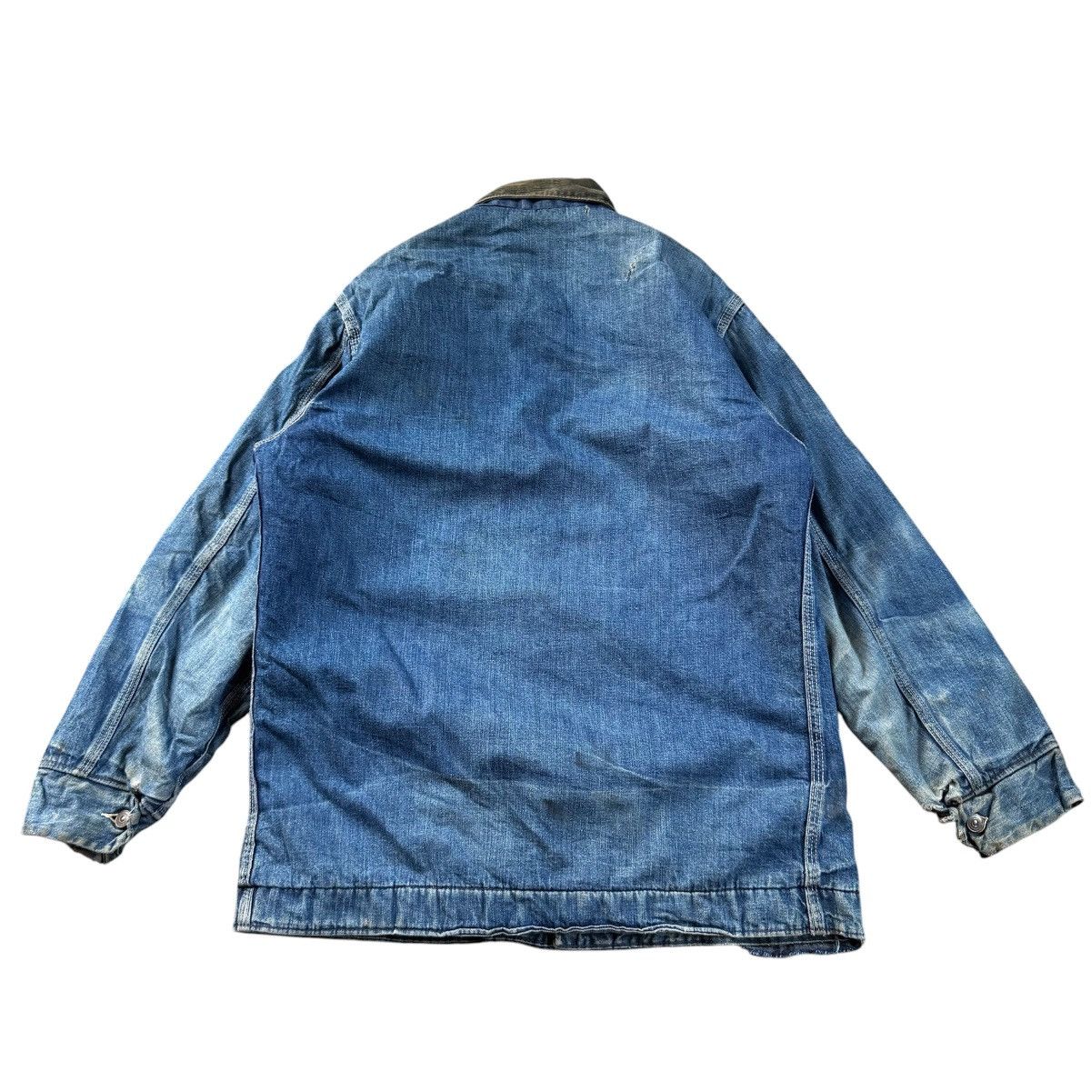 Vintage 70s Sears Work'n Leisure Denim Chore Blanket Distressed Size US L / EU 52-54 / 3 - 5 Thumbnail