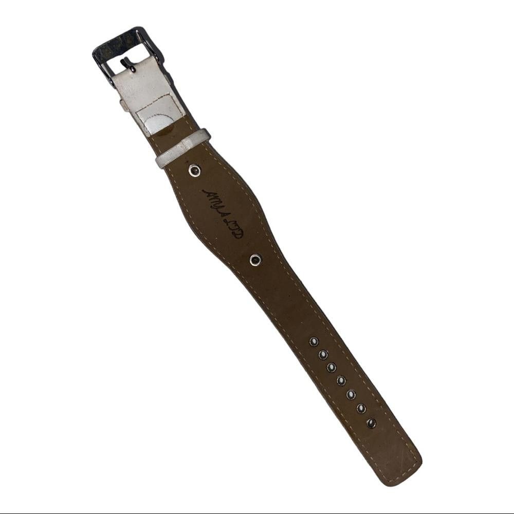 Designer Y2K White Faux Leather Watch Size ONE SIZE - 5 Thumbnail