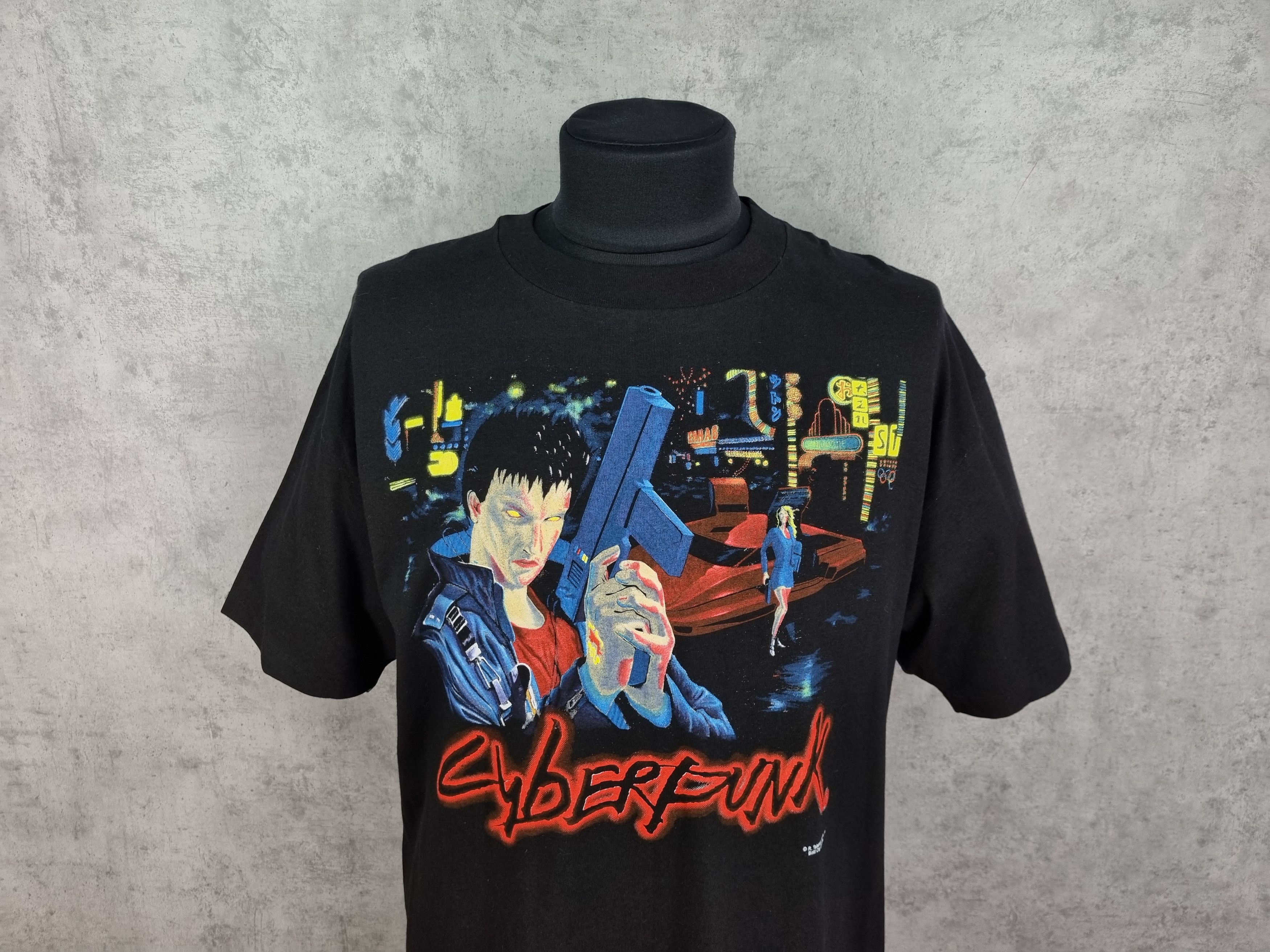 Vintage The Talsorian Game Cyber Punk Single Stitch Big Print Tee Size US XL / EU 56 / 4 - 4 Thumbnail