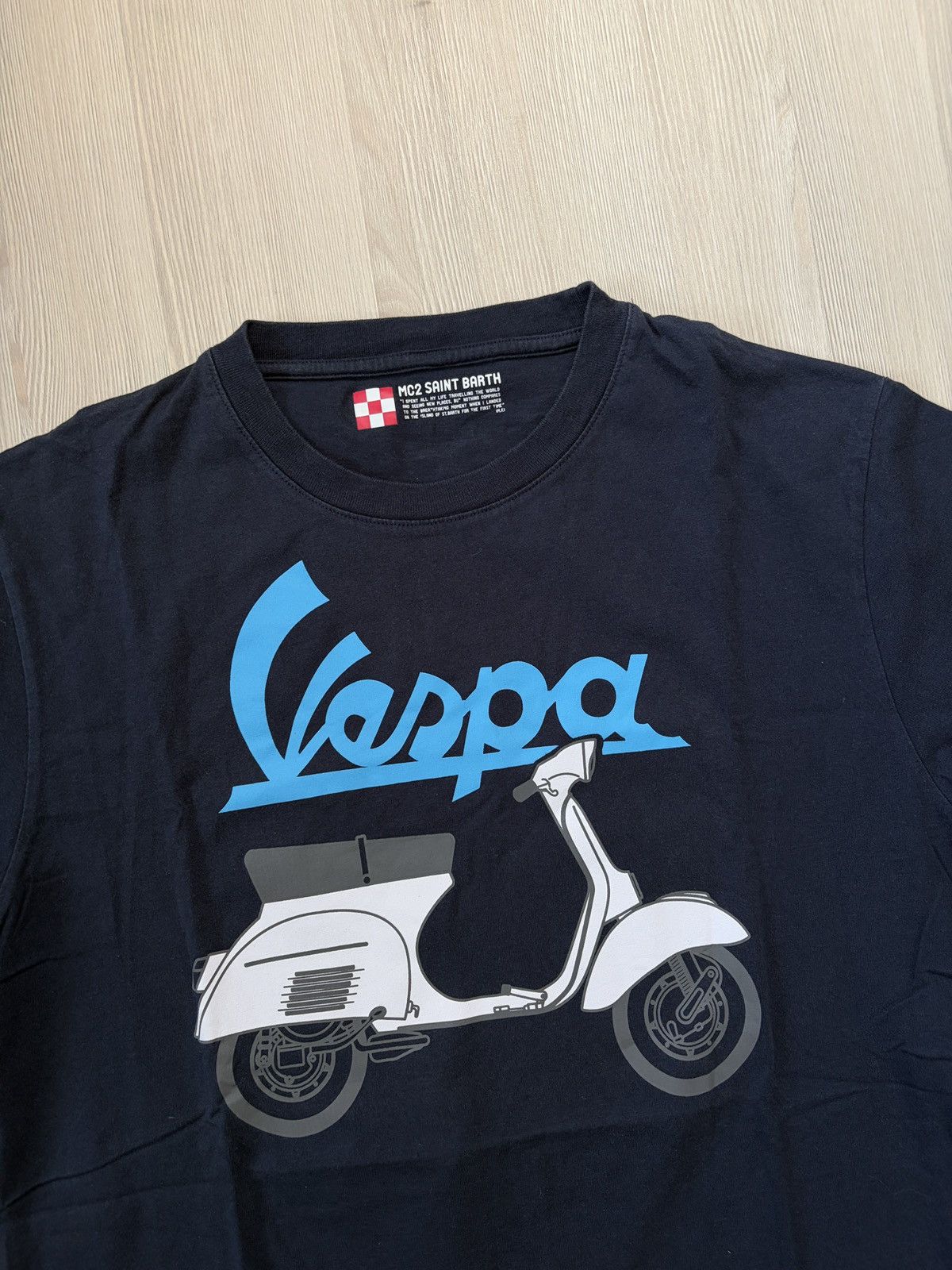 MC2 Saint Barth MC2 Saint Barth Vespa Navy Blue T-shirt Size US M / EU 48-50 / 2 - 2 Thumbnail