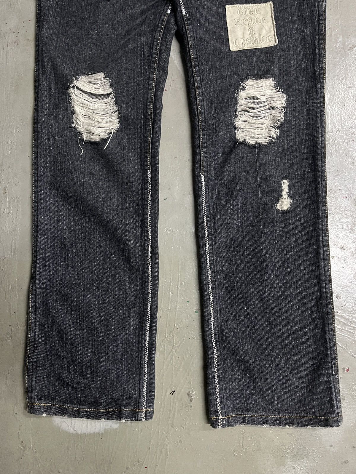 Number (N)ine Number (N)ine ‘Give Peace A Chance’ Patch Jeans Size US 32 / EU 48 - 8 Thumbnail