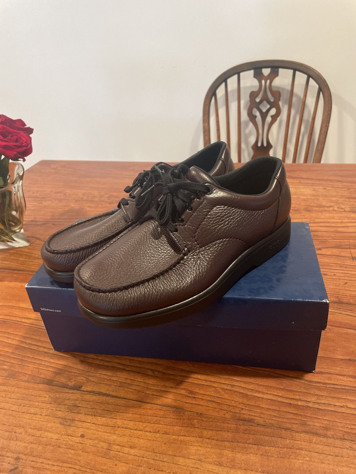 image of Sas San Antonio Shoes Sas Bout Time Cordovan Shoes in Brown, Men's (Size 11)