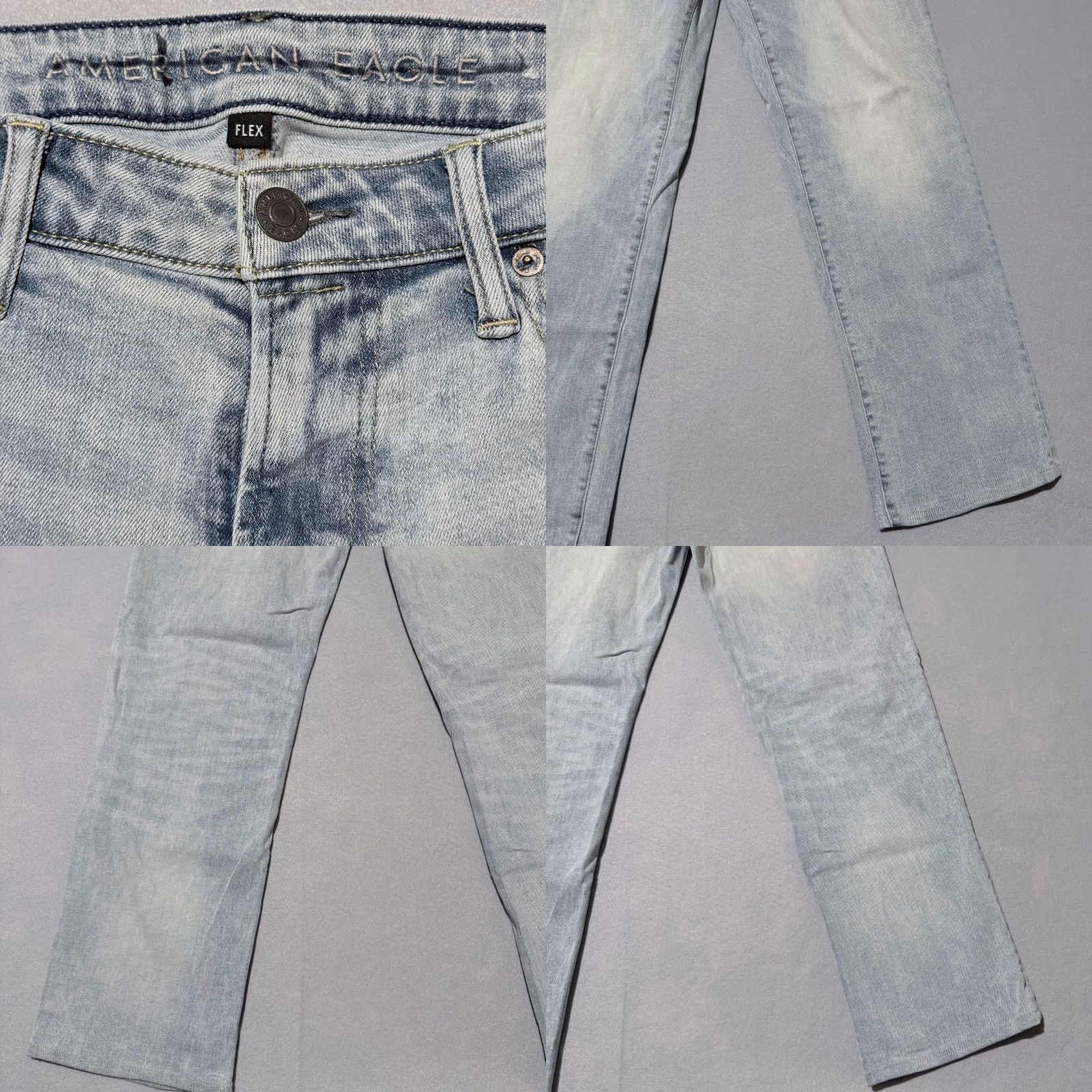 American Eagle Outfitters American Eagle Jeans Men's Light Wash Denim Stretch Classic Straight - 33X34 Size US 33 - 8 Thumbnail