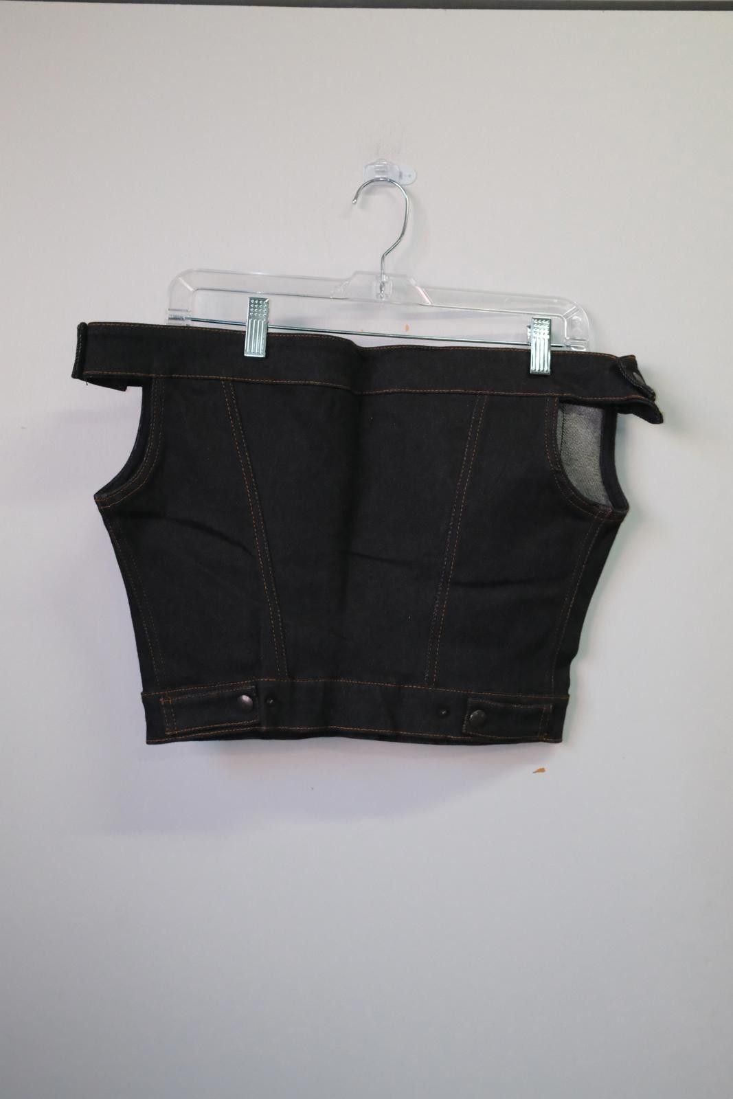 Designer 90's Junior Gaultier Denim Bustier Size M / US 6-8 / IT 42-44 - 2 Thumbnail