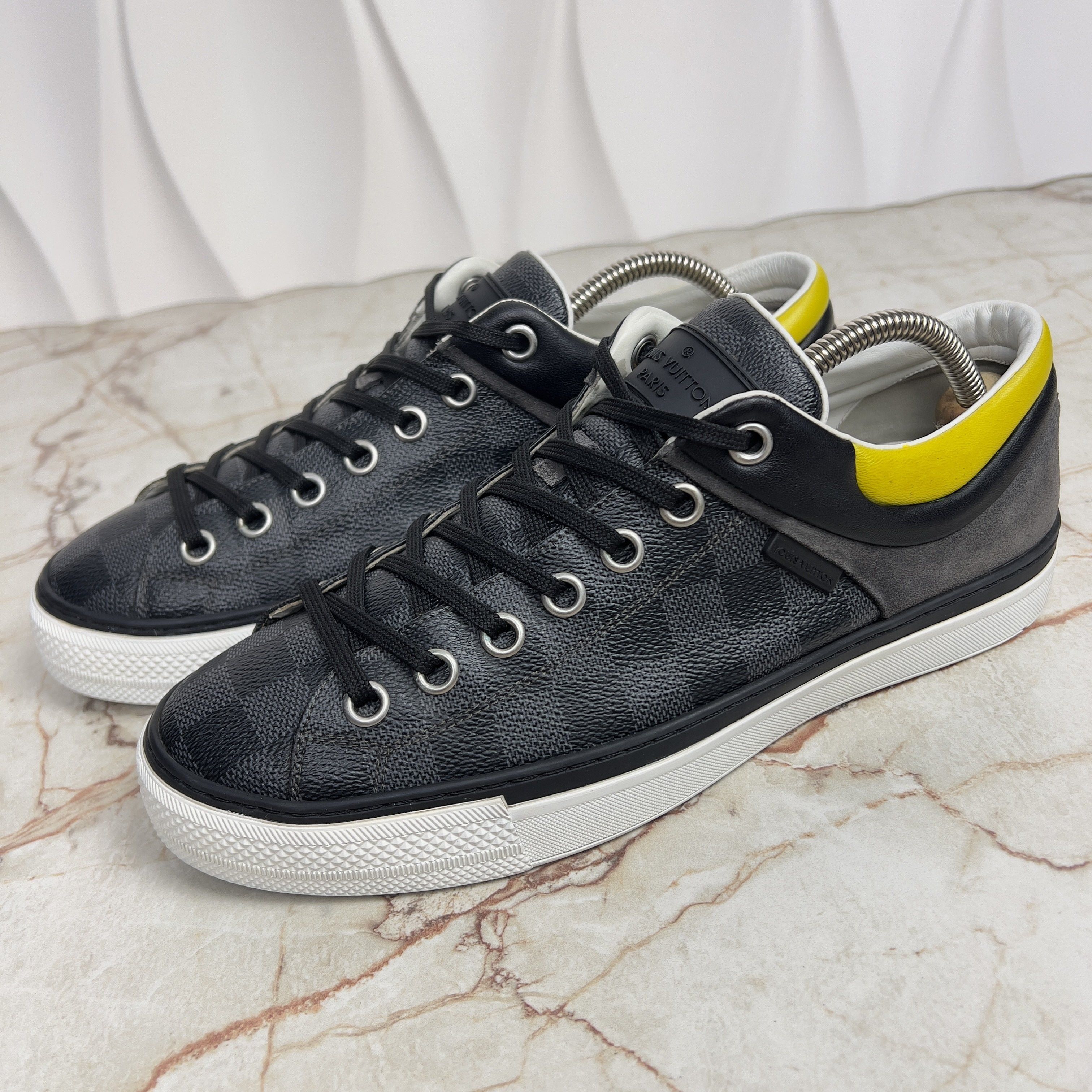 Gucci Twister Trainers Gray Damier Suede Canvas Leather Size US 8 / EU 41 - 1 Thumbnail