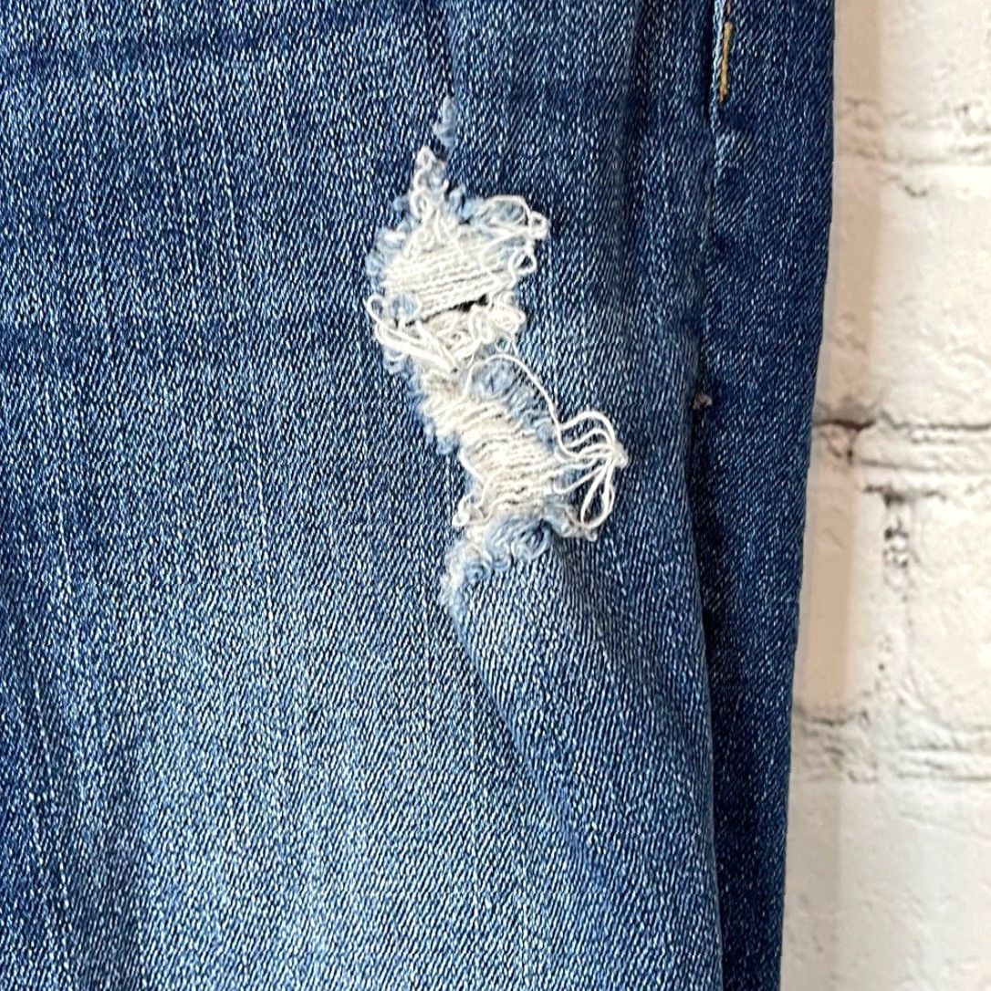 Aeropostale Aeropostale Women's Bayla Crop Skinny Distressed Jeans 00 Blue Size 24" / US 00 / IT 34 - 5 Thumbnail