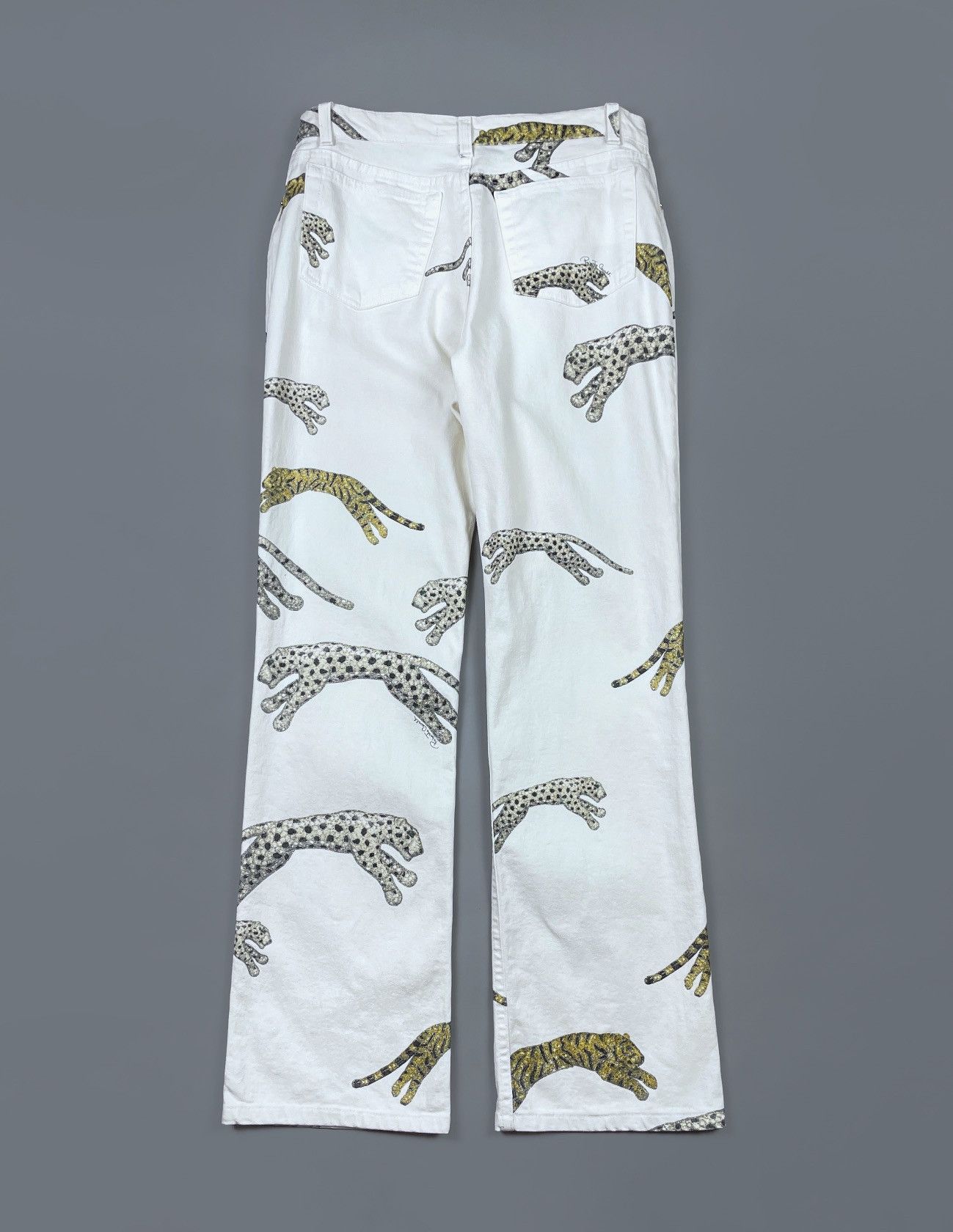 Roberto Cavalli Vintage Roberto Cavalli Leopard & Tiger Animal Print Pants M Size 28" / US 6 / IT 42 - 8 Thumbnail