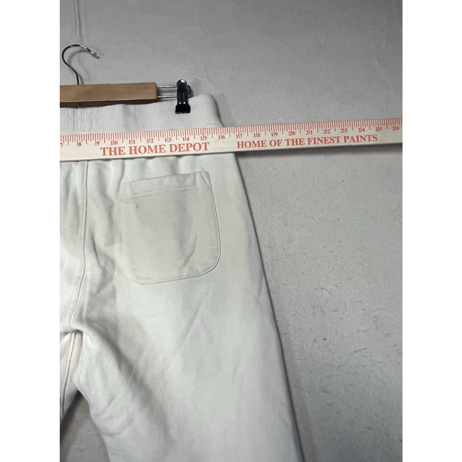 Teddy Fresh Teddy Fresh Sweatpants Women's M Beige 100% Cotton Tapered Leg Drawstring Activewear Casual Comfortable Elastic Waist Regular Fit Modern Classic Style Size 32" / US 10 / IT 46 - 3 Thumbnail