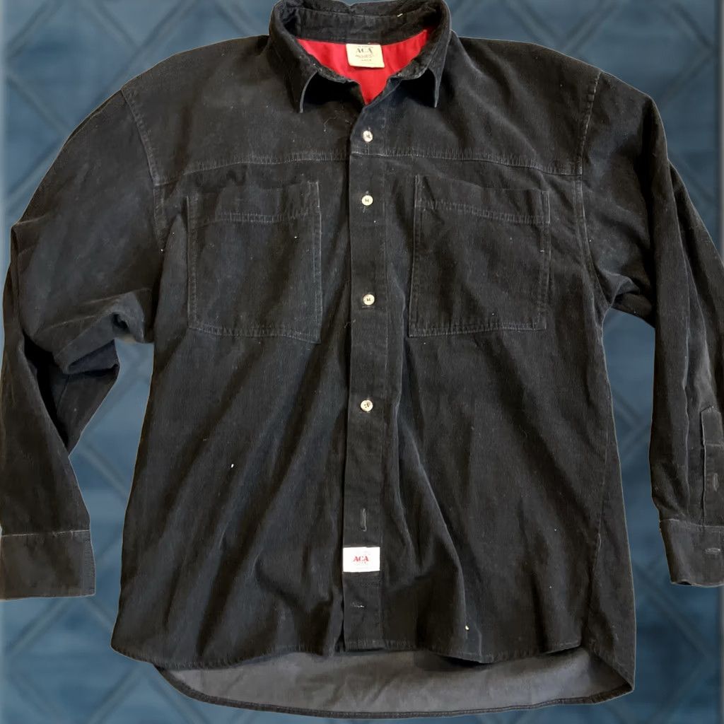 Vintage VINTAGE ACA JOE Black Corduroy Long Sleeve Shirt Jacket Men L Shirt / Jacket Long Sleeve Button-Up Black Mens Large RARE Size US L / EU 52-54 / 3 - 1 Thumbnail