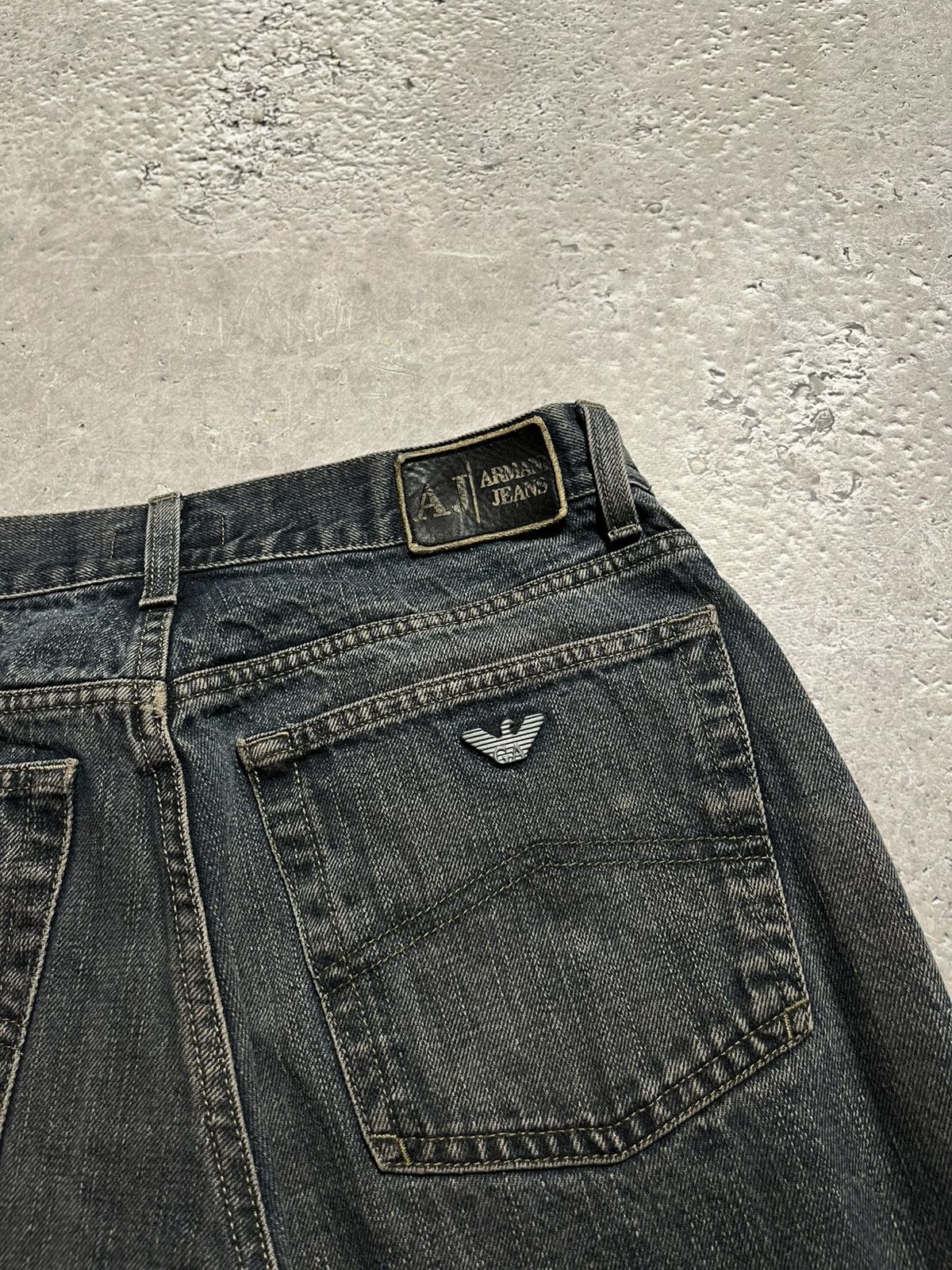Armani × Vintage Custom Vintage Armani Jeans AJ Logo Denim Jeans Size US 30 / EU 46 - 7 Thumbnail