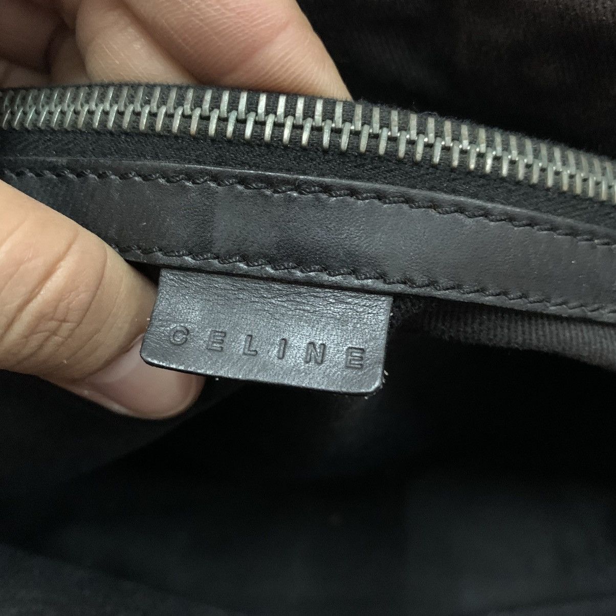 Celine Celine Suede Leather Black Handbag Size ONE SIZE - 11 Thumbnail