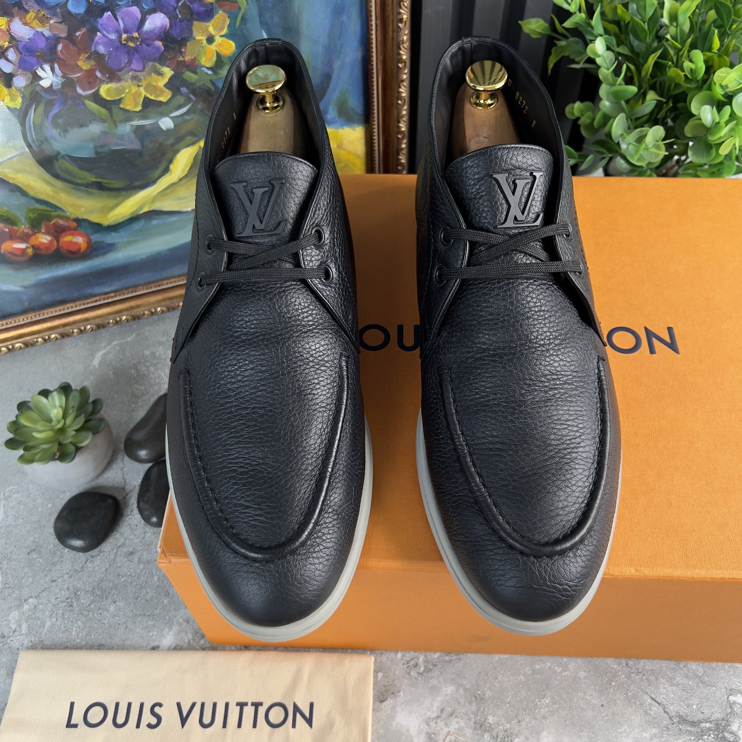 Louis Vuitton Louis Vuitton Estate High Derbies Grain Leather Loro Piana Size US 9 / EU 42 - 3 Thumbnail