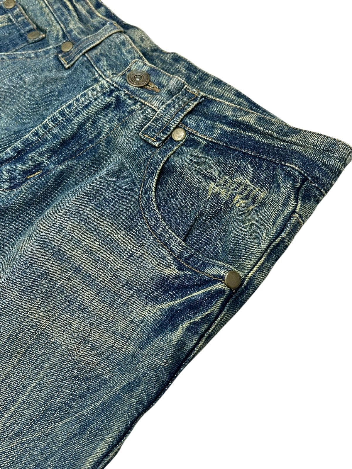 Kapital Japanese Brand Jean Washed Blue Way Jean Zigzag Boro Pcoket Size US 31 - 8 Thumbnail