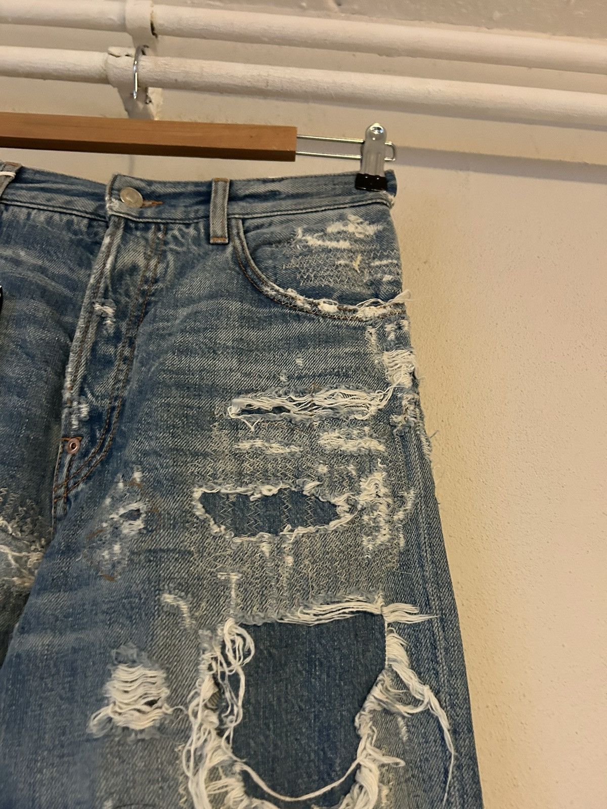 Givenchy Baggy Distressed Cropped Denim Jeans - Size 28 Size US 28 / EU 44 - 5 Thumbnail