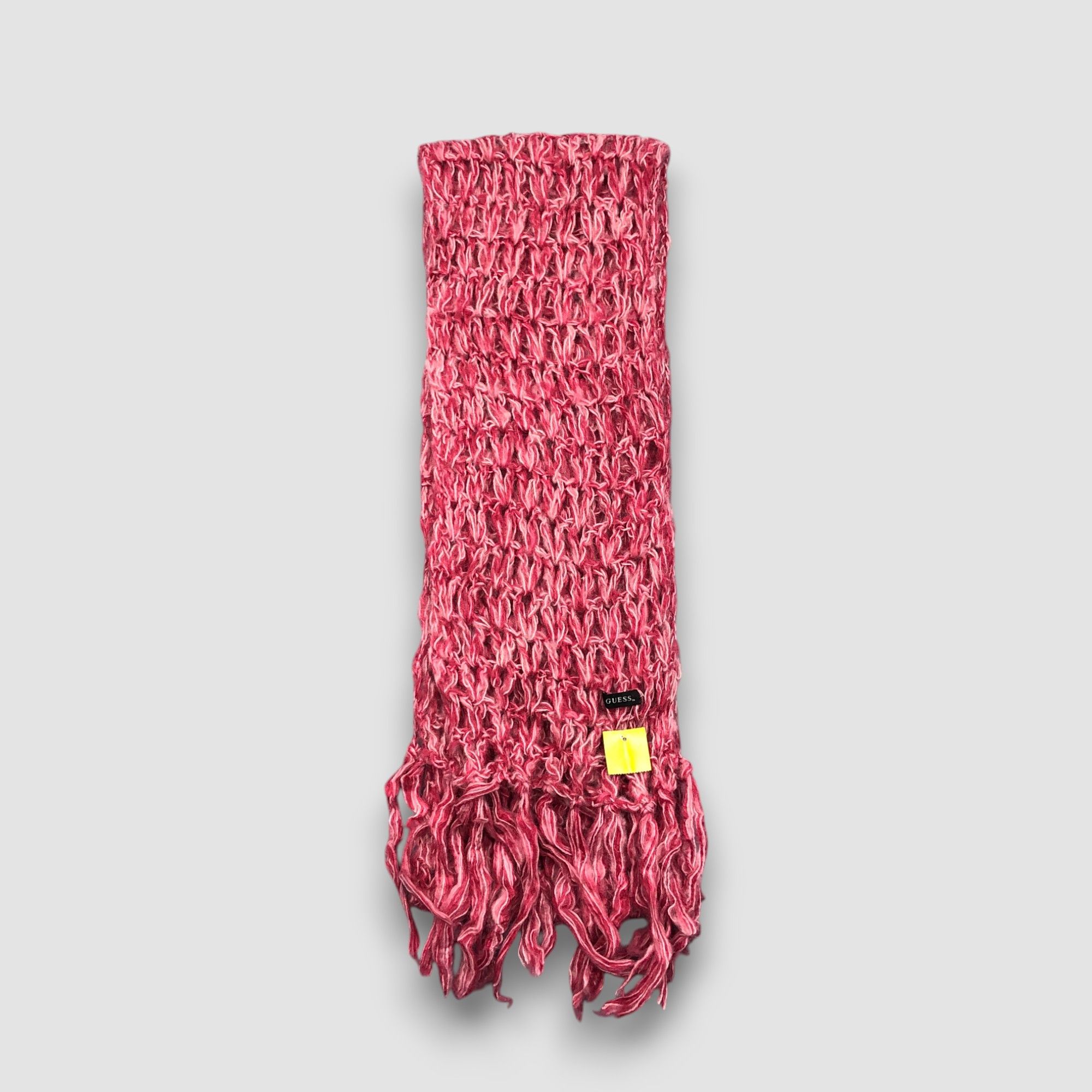 Guess Vintage Guess Scarf Crochet Ribbed Knit Wool Scarves Size ONE SIZE - 3 Thumbnail