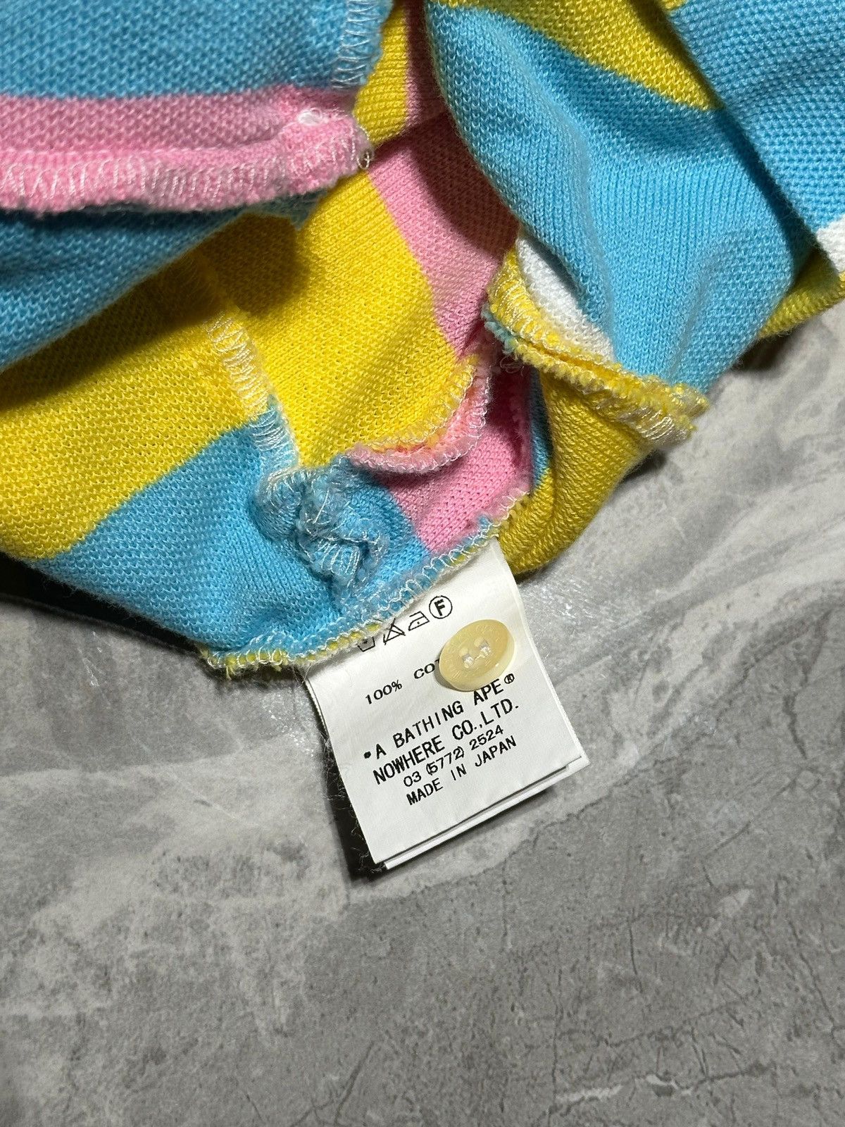 Bape A Bathing Ape BAPE Cotton Candy Patchwork Polo Shirt Size US S / EU 44-46 / 1 - 5 Thumbnail