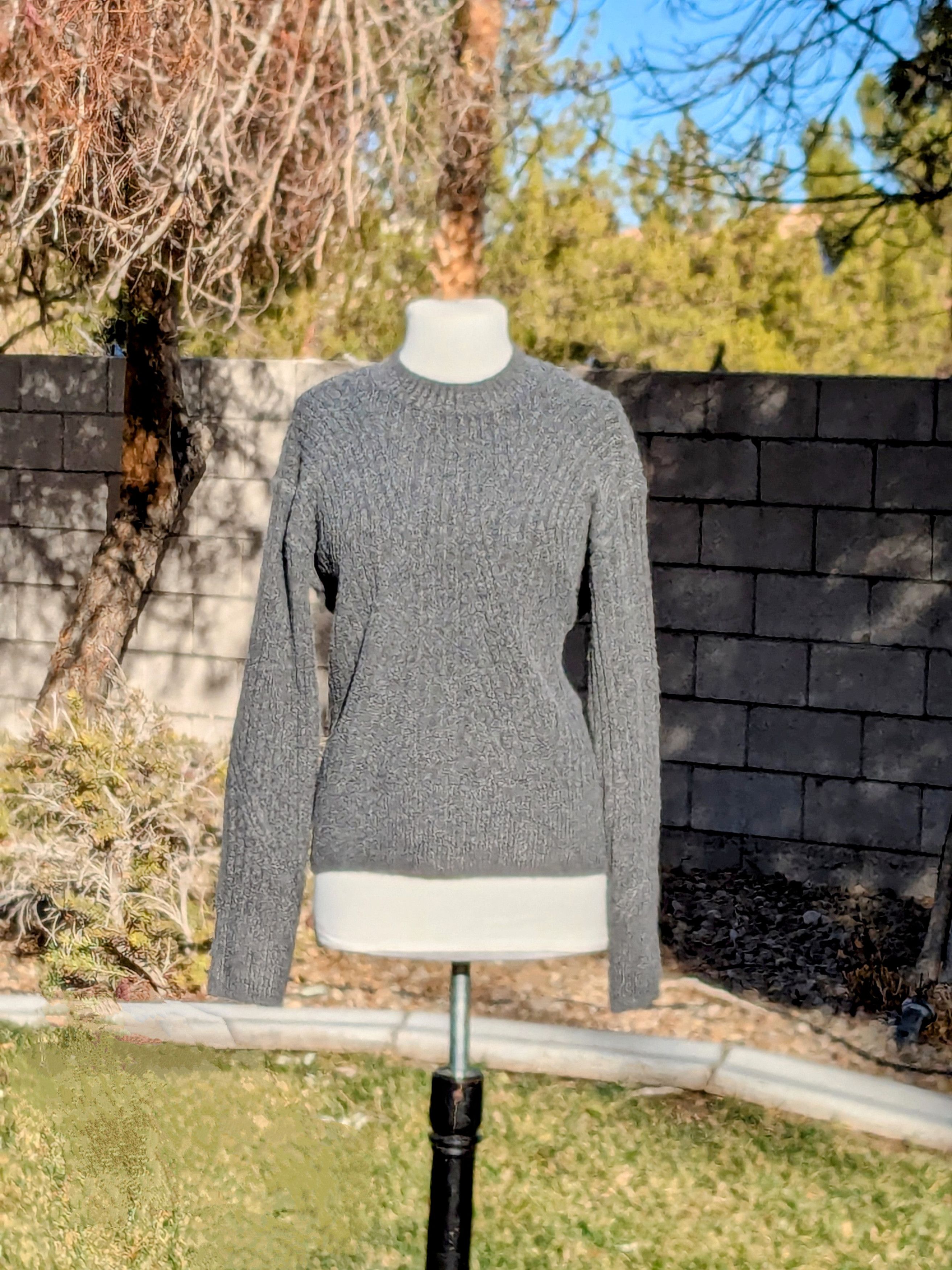 Vera Wang Simply Vera Wang Directional Ribbed Pullover Sweater Top Size S / US 4 / IT 40 - 2 Thumbnail