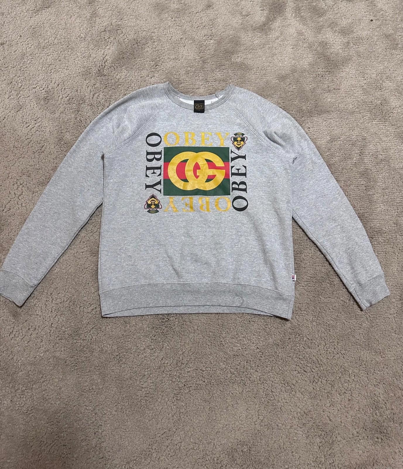 Obey Obey "Gucci Logo" Sweatshirt Size M USA Size US M / EU 48-50 / 2 - 1 Thumbnail