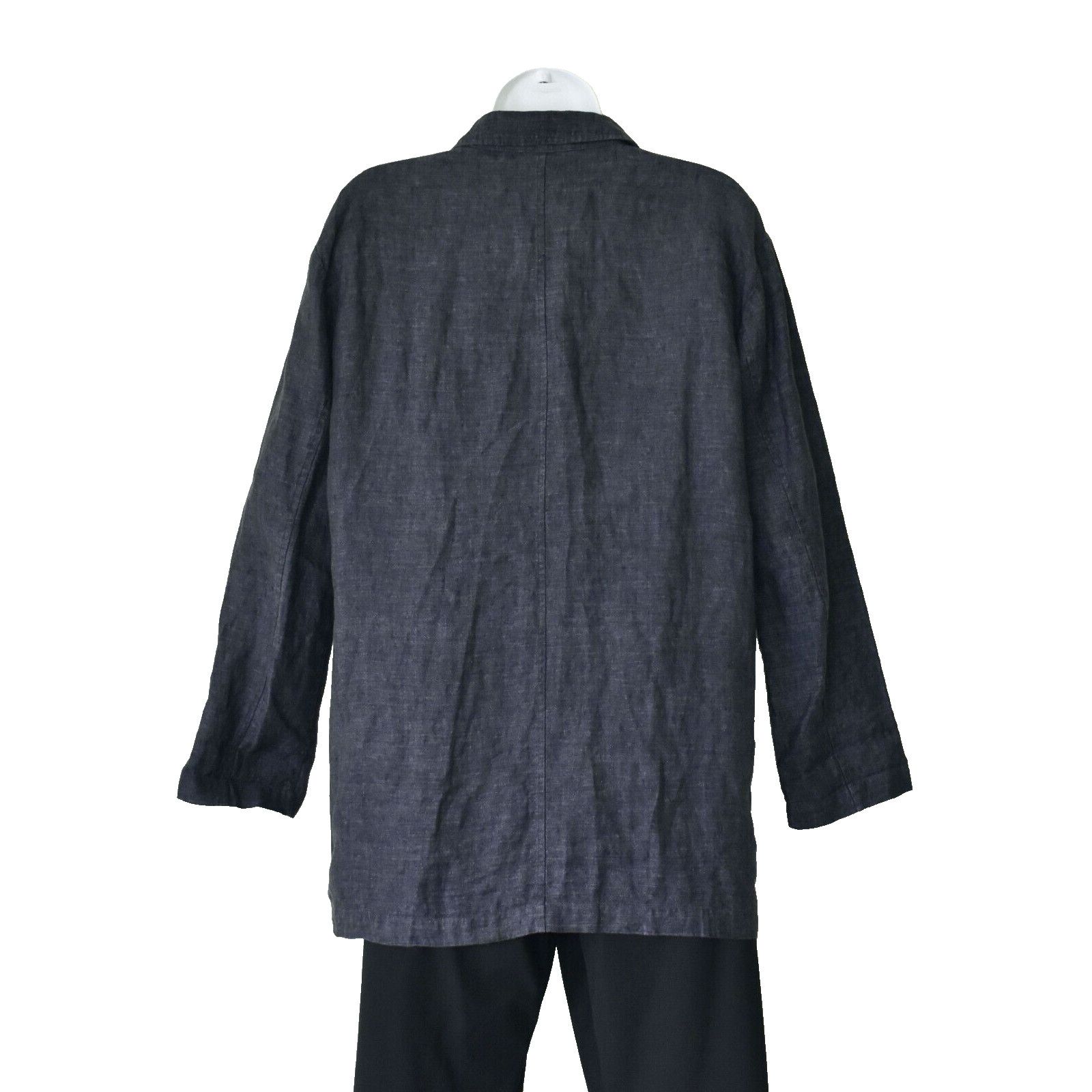 Eileen Fisher EILEEN FISHER Org Linen Delave Notch Collar Jacket XS $348 Size XS / US 0-2 / IT 36-38 - 2 Thumbnail