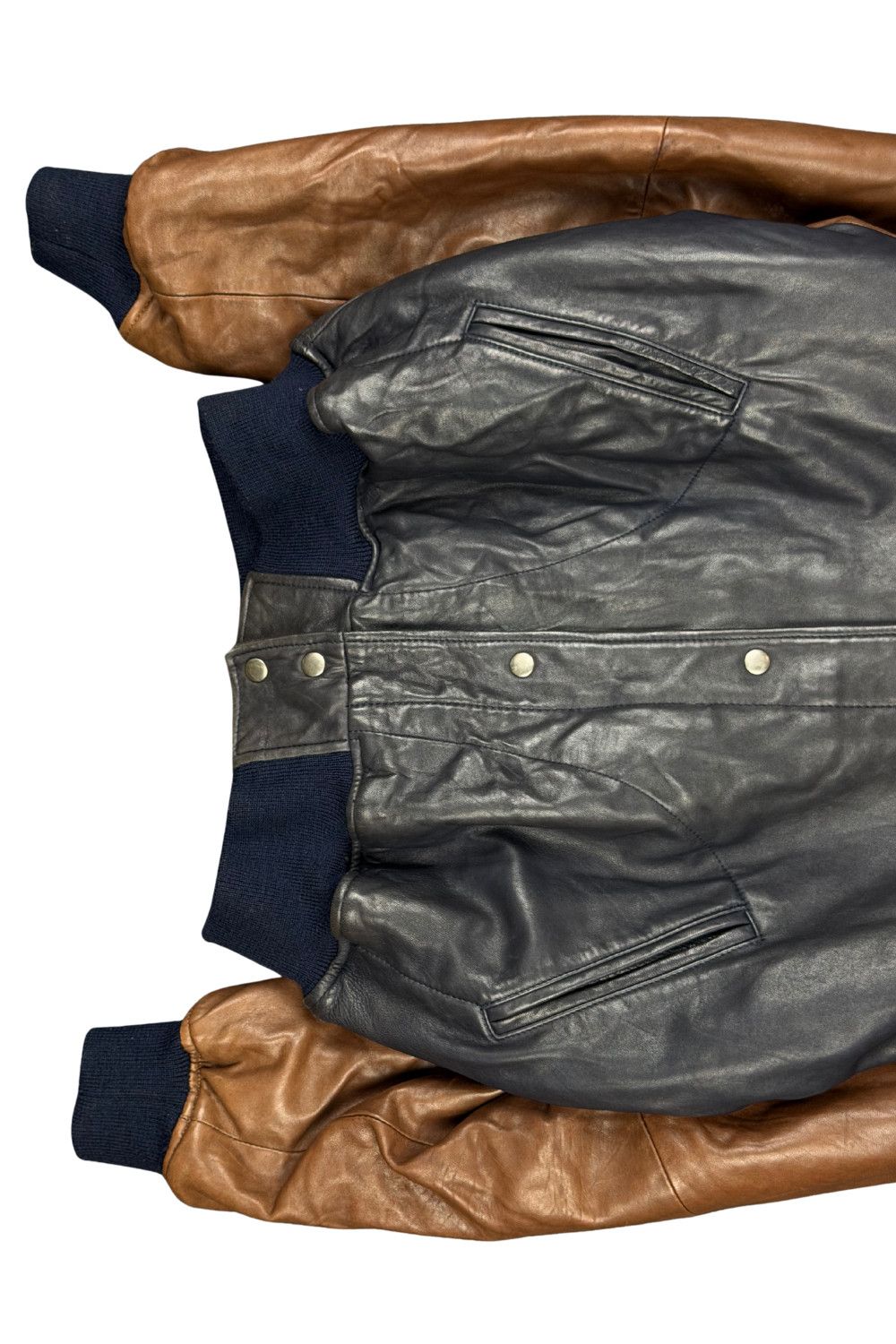 PRL 90s Full-Leather Varsity (Black/Tan) Hong Kong Made image 5