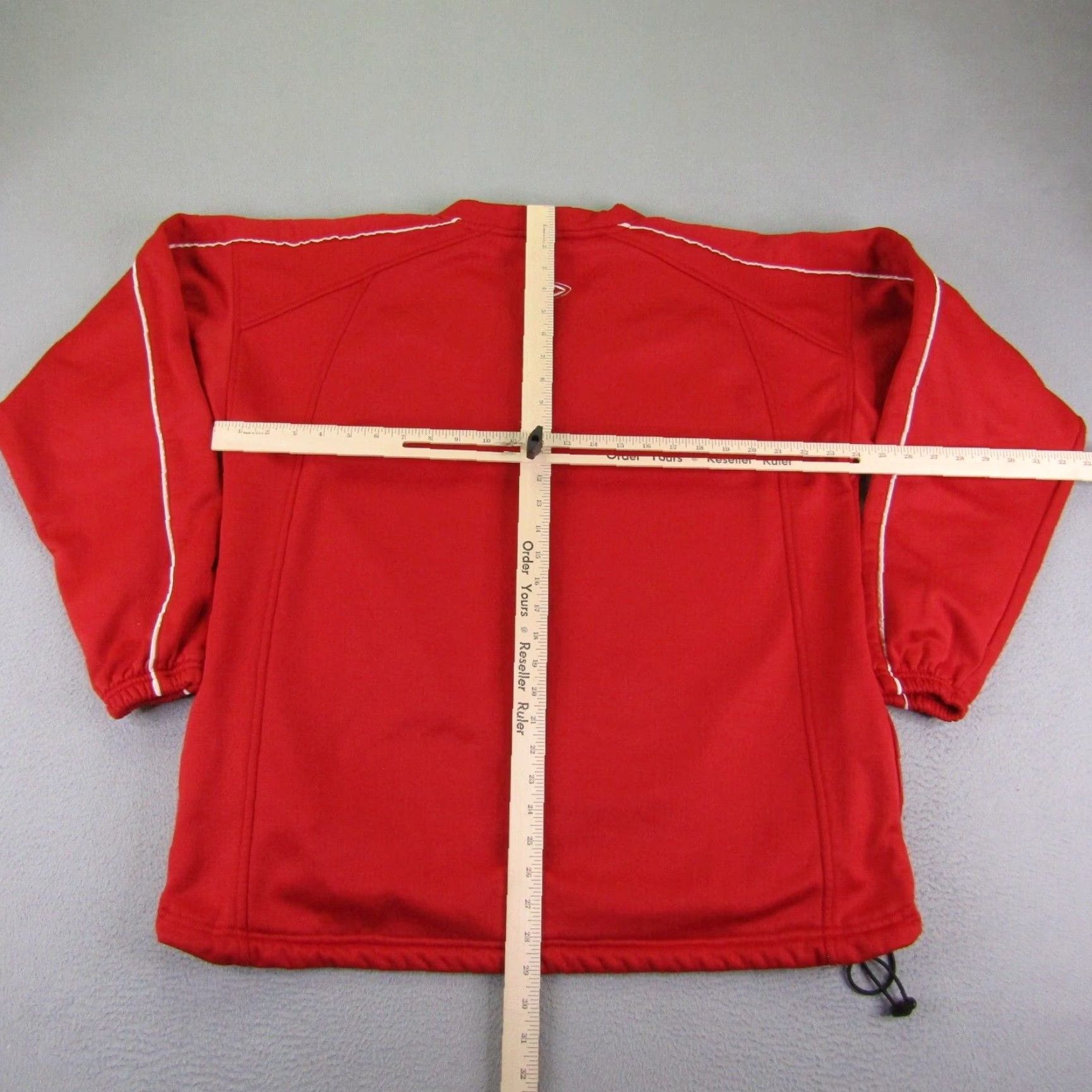 Vintage Easton Sweatshirt Mens XL Red Fleece V-Neck Pullover Baseball Warmup Pockets Logo Size US XL / EU 56 / 4 - 5 Thumbnail