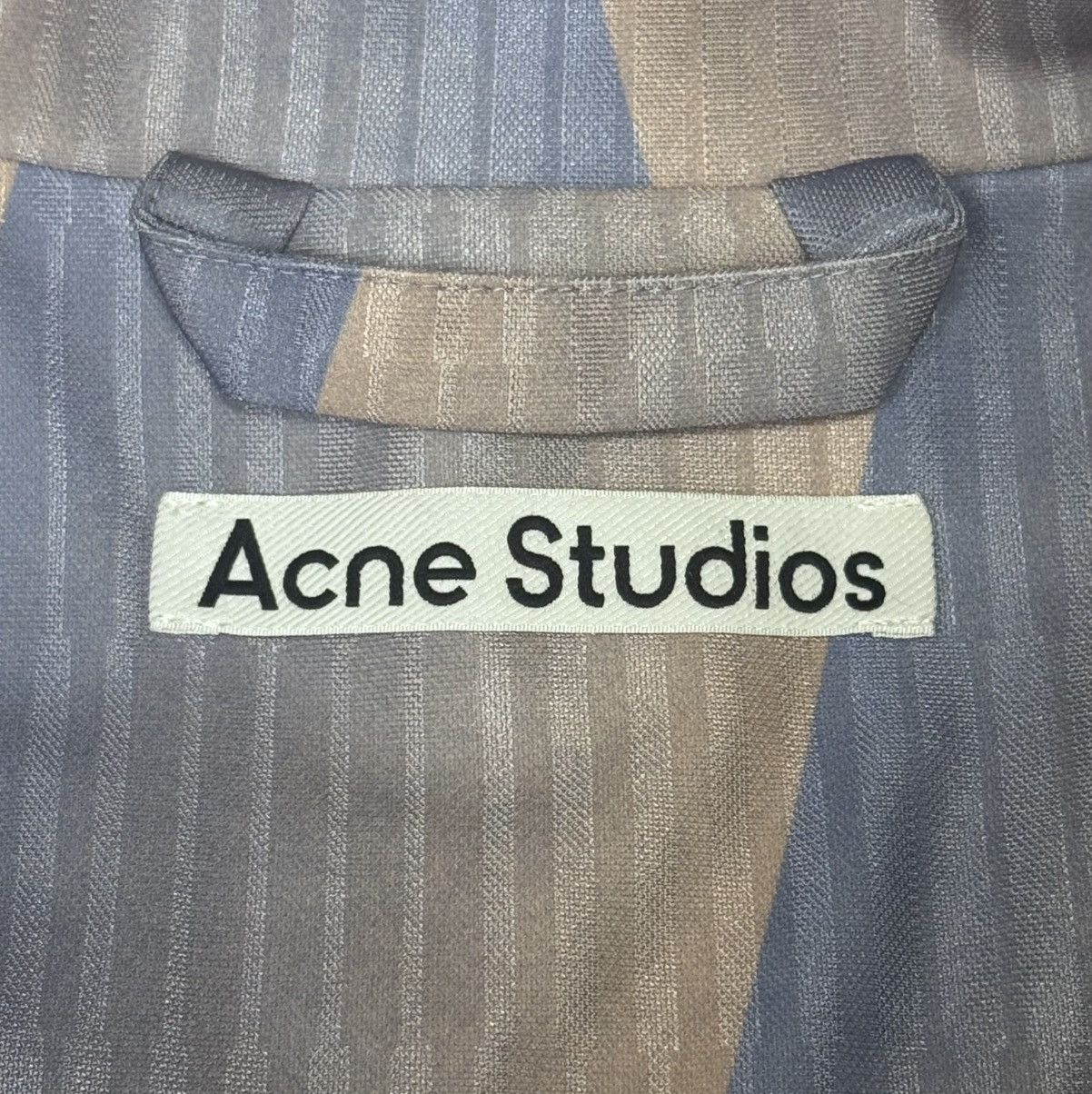 Acne Studios Acne Studios Men's Blue & Beige Jacquard Zipper Jacket - L Size US L / EU 52-54 / 3 - 3 Thumbnail