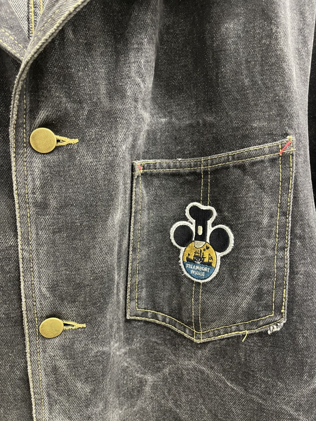 Disney Vintage Steamboat Willie Washed Denim Jacket Size US L / EU 52-54 / 3 - 11 Thumbnail